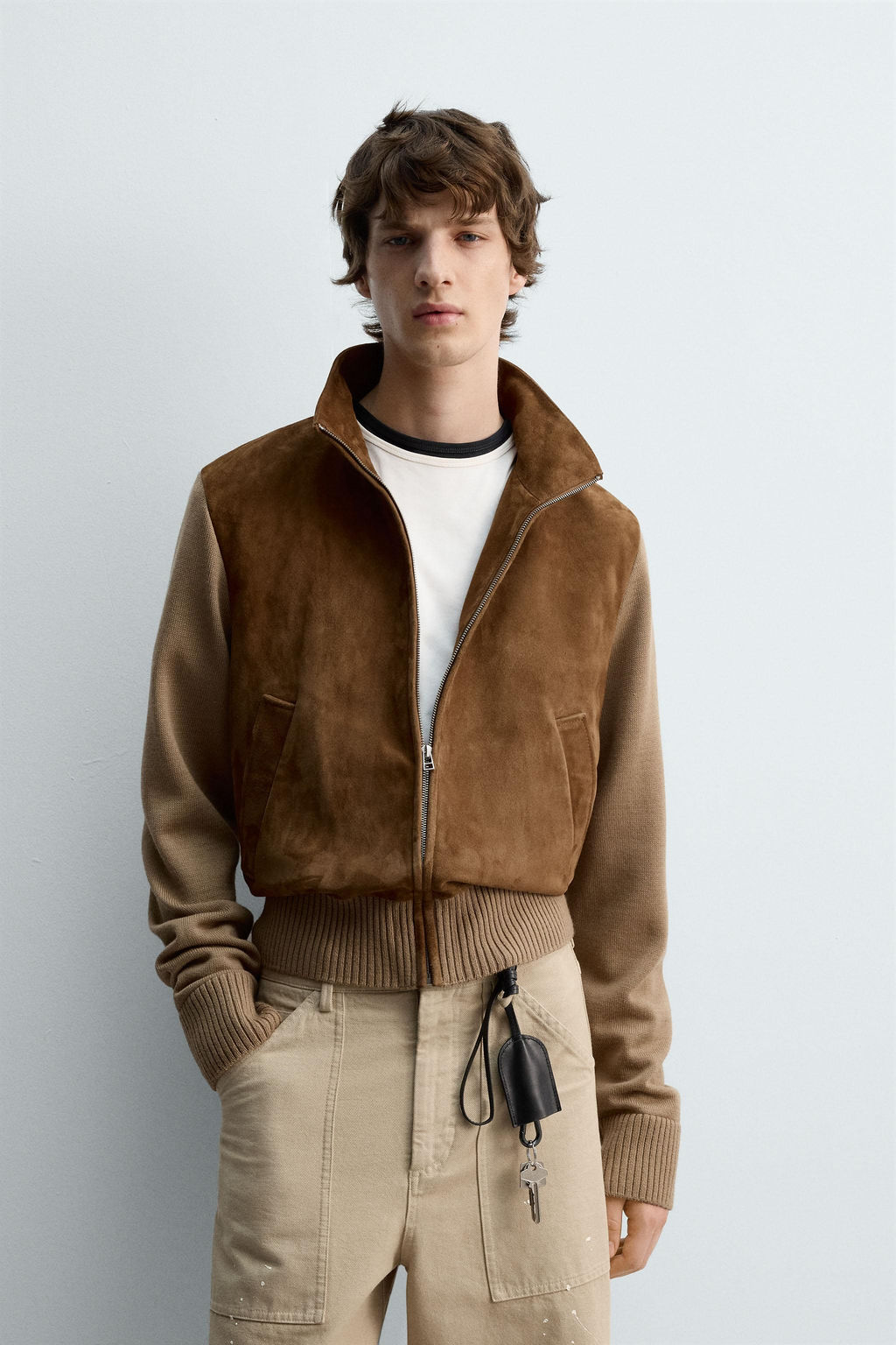 LIMITED EDITION COMBINED LEATHER JACKET - Zara фото 2