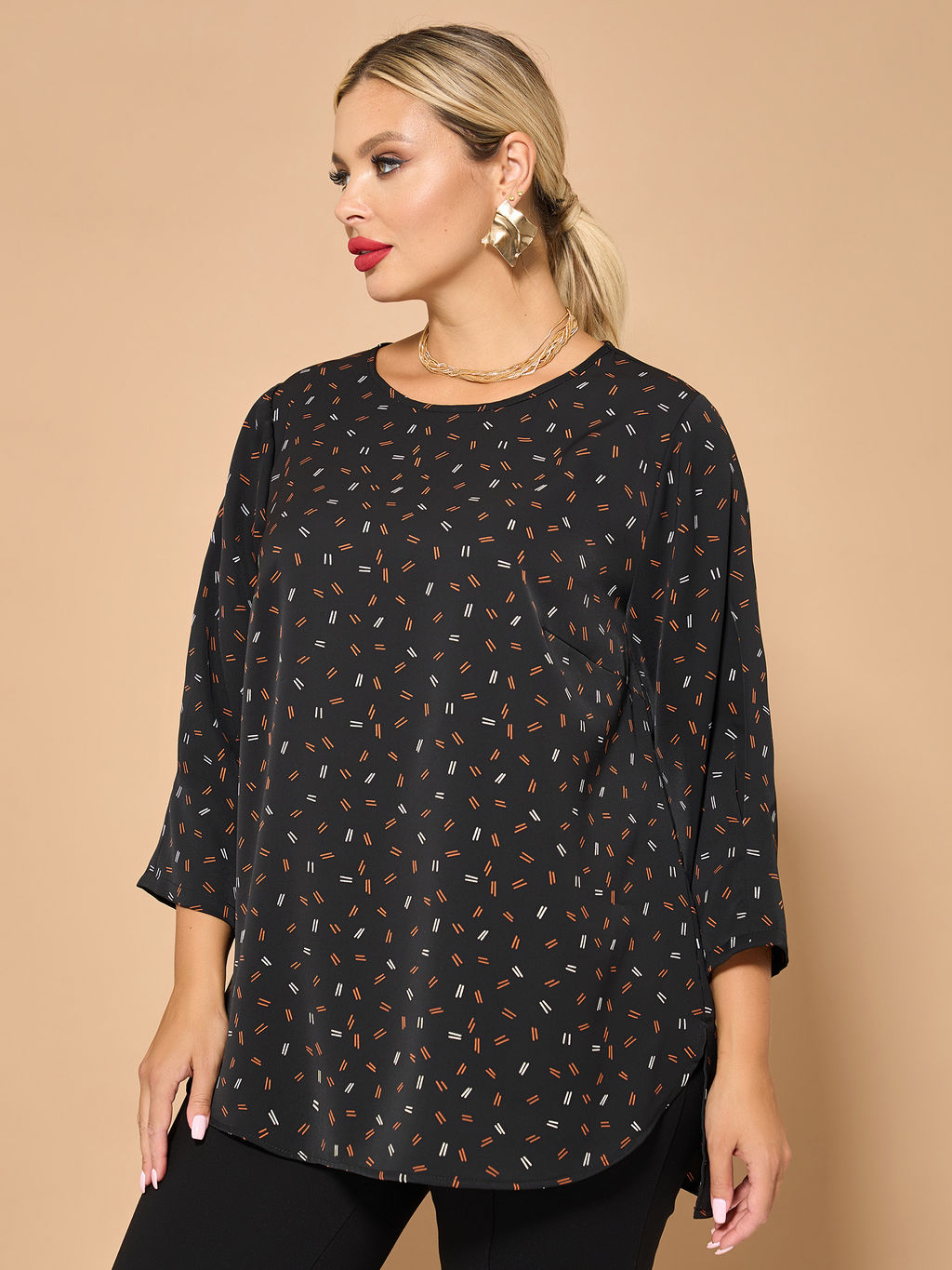Блузка 0220-1 глубокий чёрный