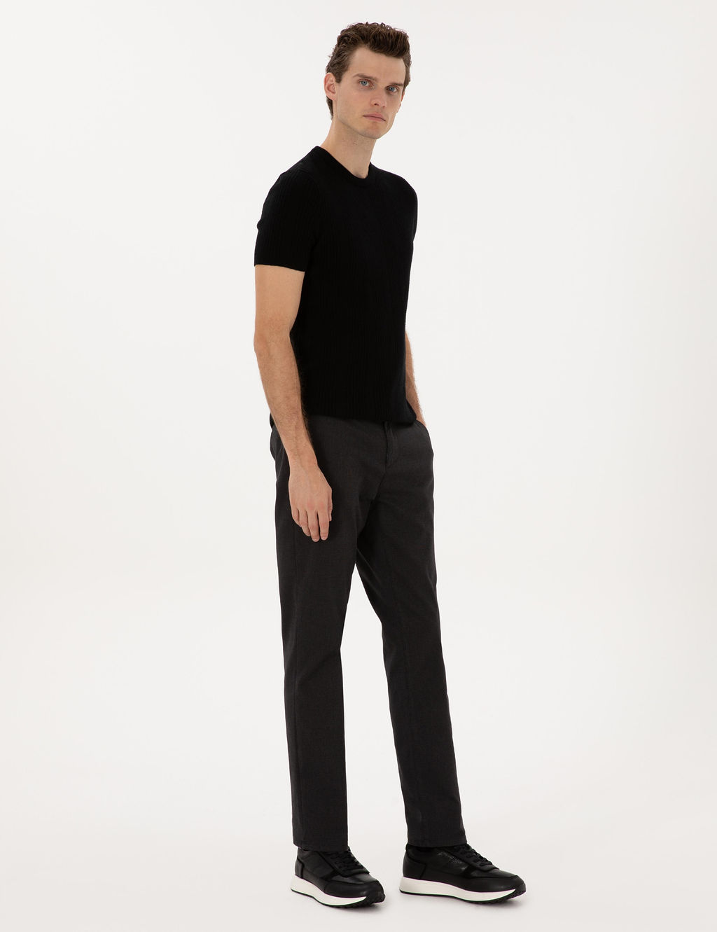 Antrasit Regular Fit Kanvas Pantolon - Pierre cardin фото 3