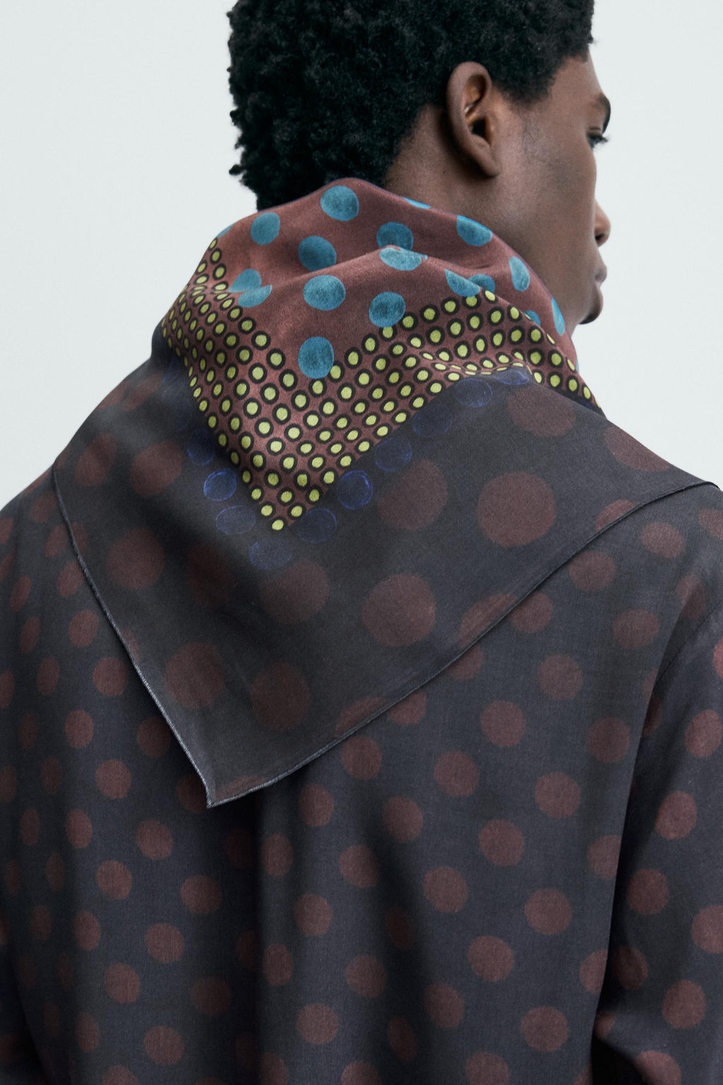 LIMITED EDITION POLKA DOT SCARF FLOWING SHIRT - Zara фото 6