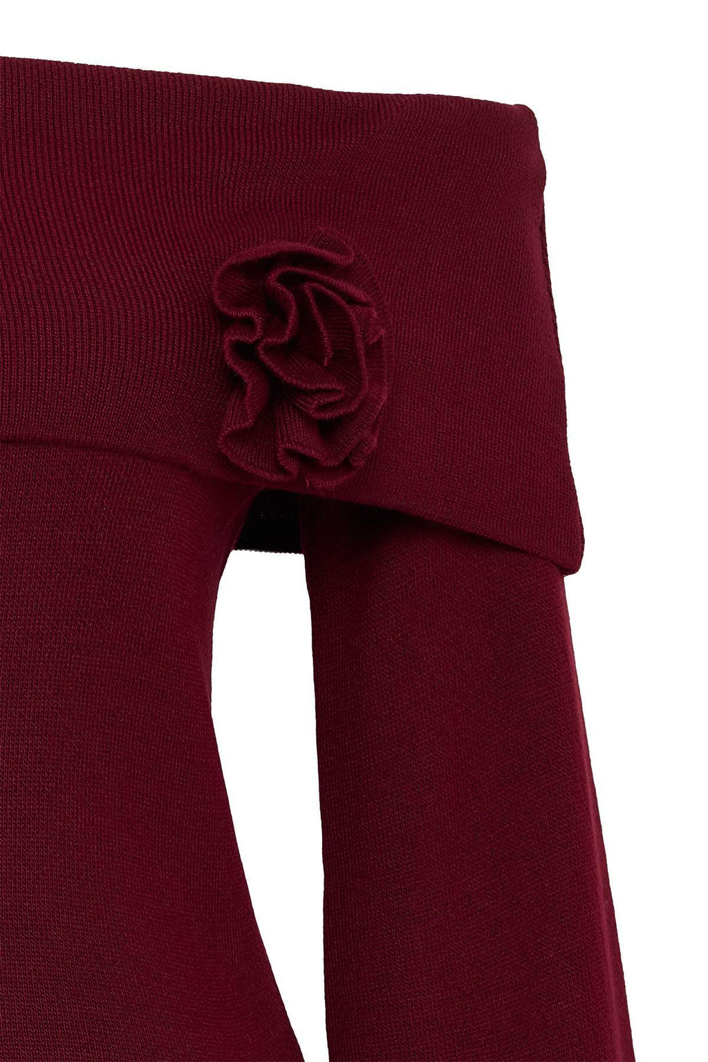 Bordo Gul Detayl? Carmen Yaka Triko Kazak TWOAW25KZ00373 - Trendyolmilla фото 7