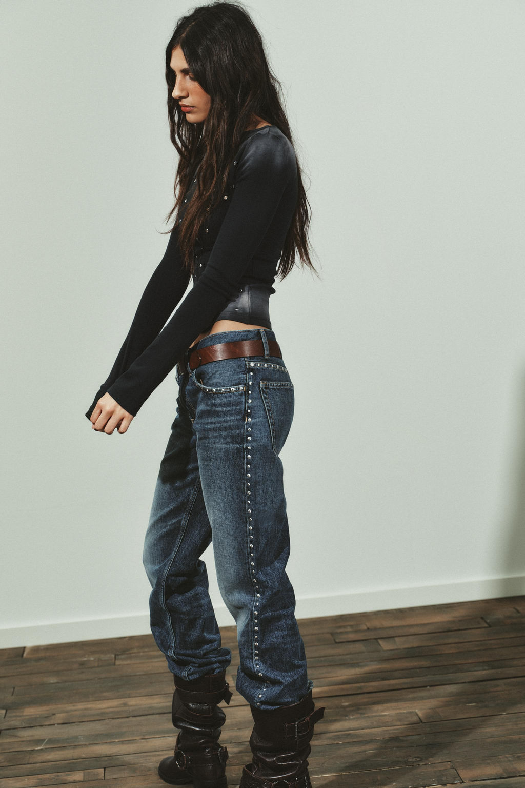 WASHED STUDDED TOP - Zara фото 2