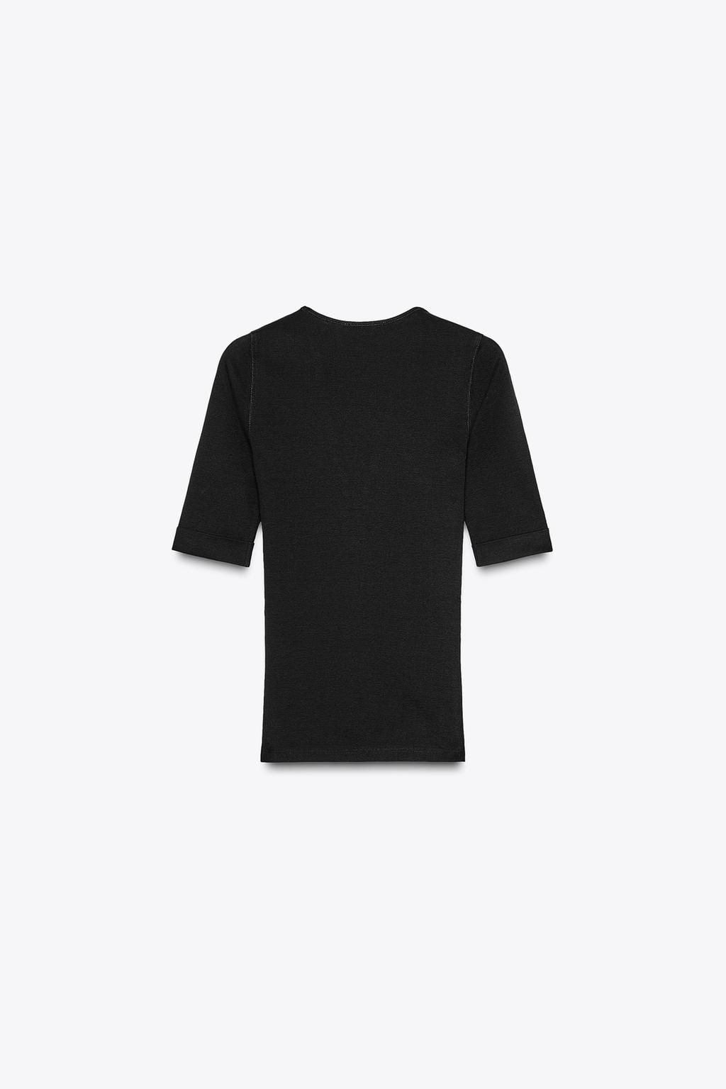 WASHED COTTON T-SHIRT - Zara фото 10