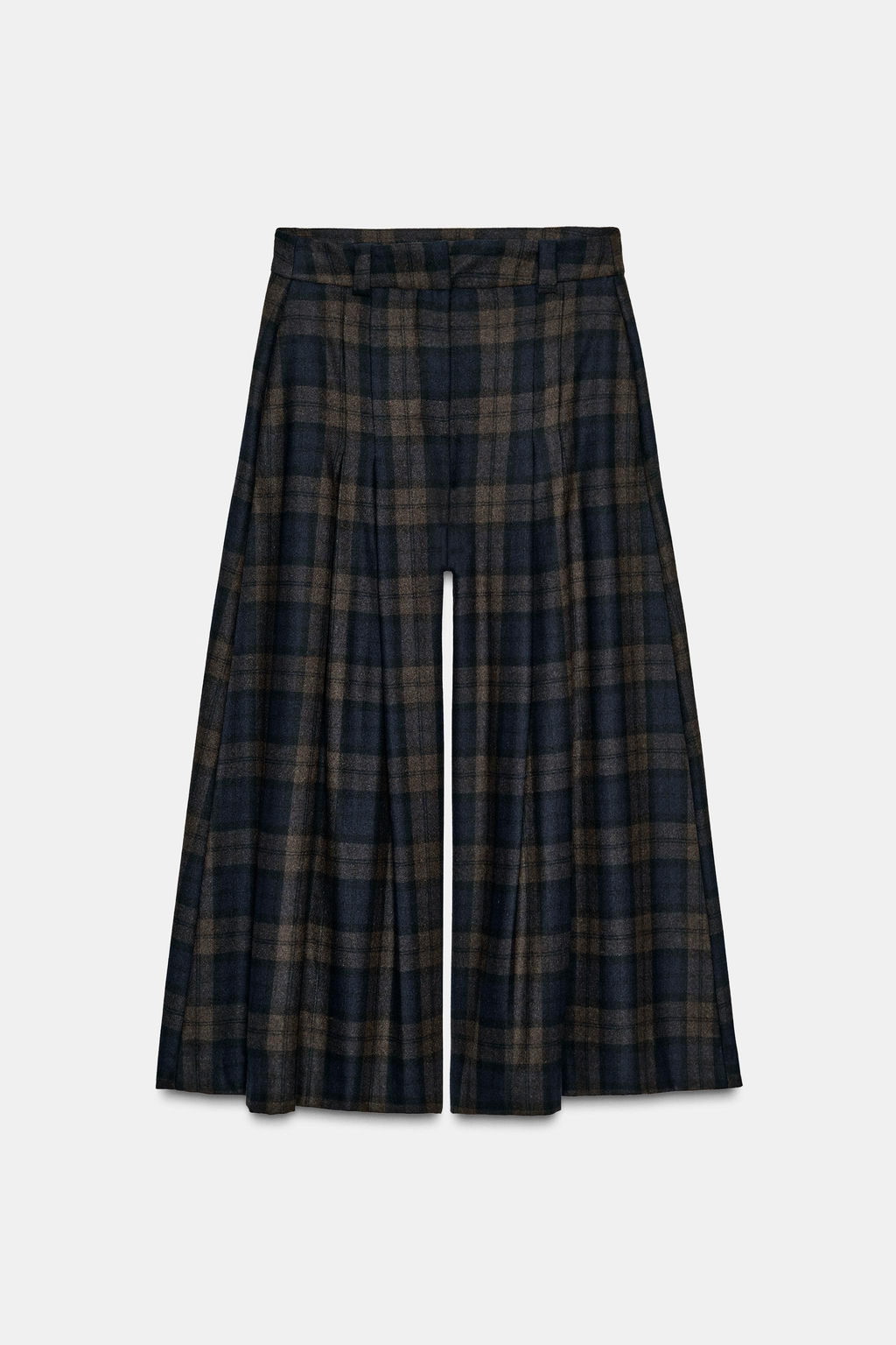 ZW COLLECTION CHECKED WOOL BLEND TROUSERS - Zara фото 6