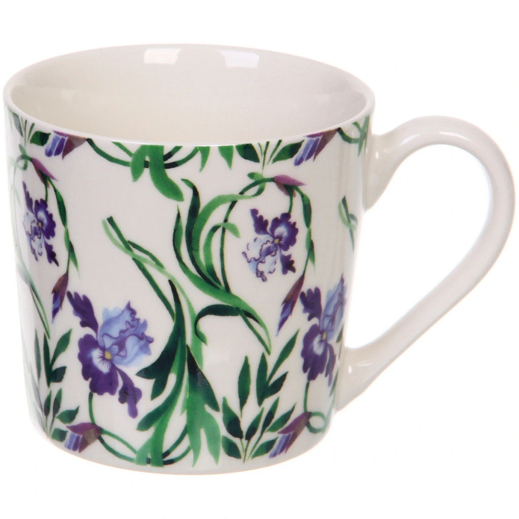 Цена за 2 шт. Кружка керамическая 370мл "Цветы" , микс рисунков