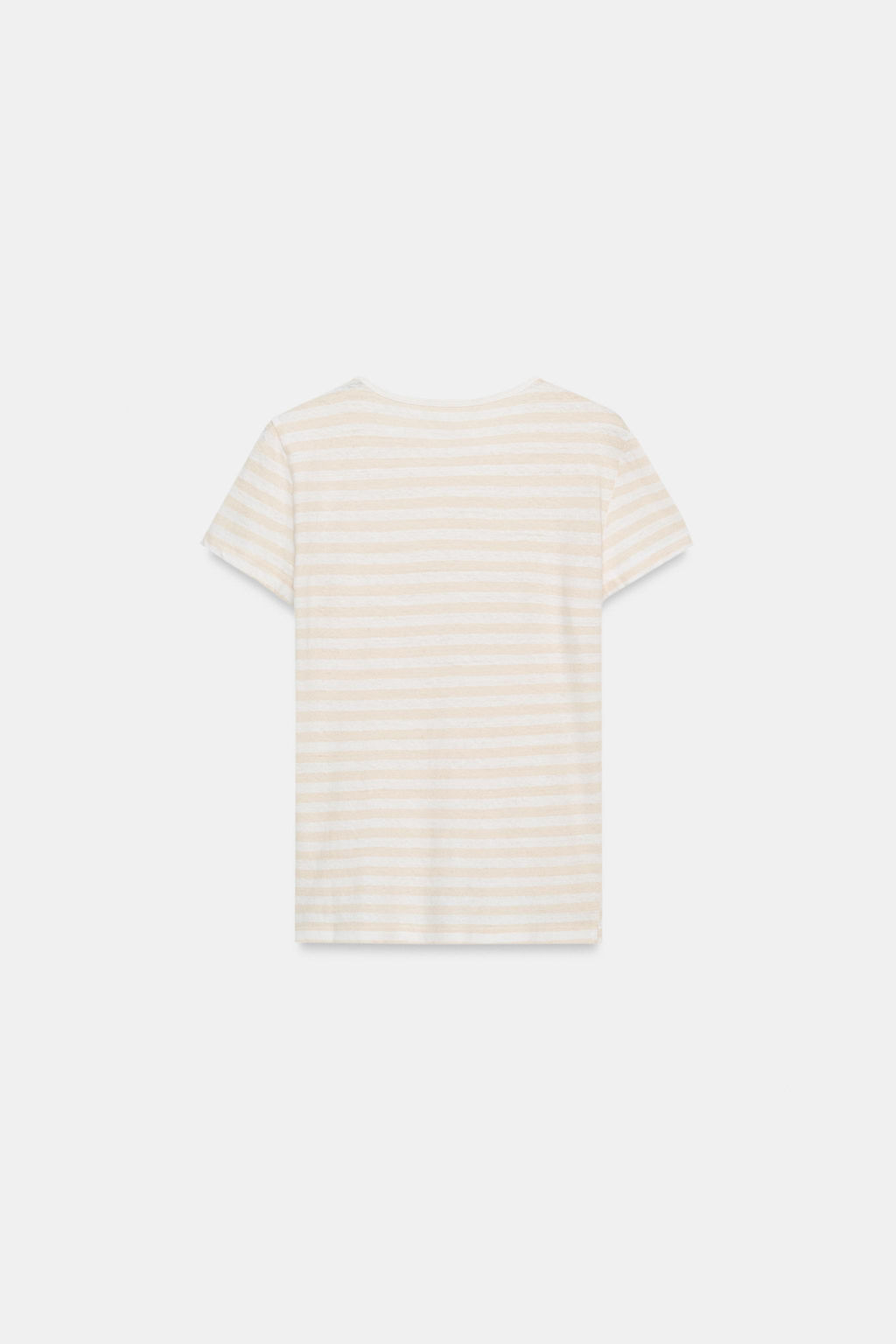 CAMISETA MANGA CORTA CON LINO / rayas - Zara фото 7