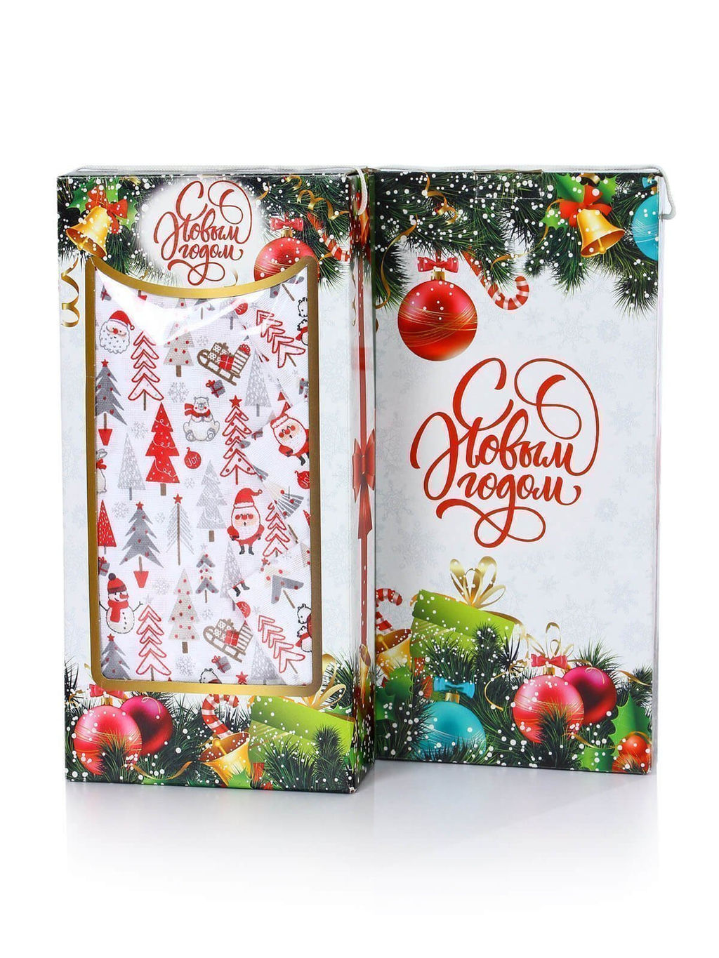 Набор подарочный - Снежные забавы Скатерть 200*145 - 1шт., Полотенце 45*60 - 3шт.