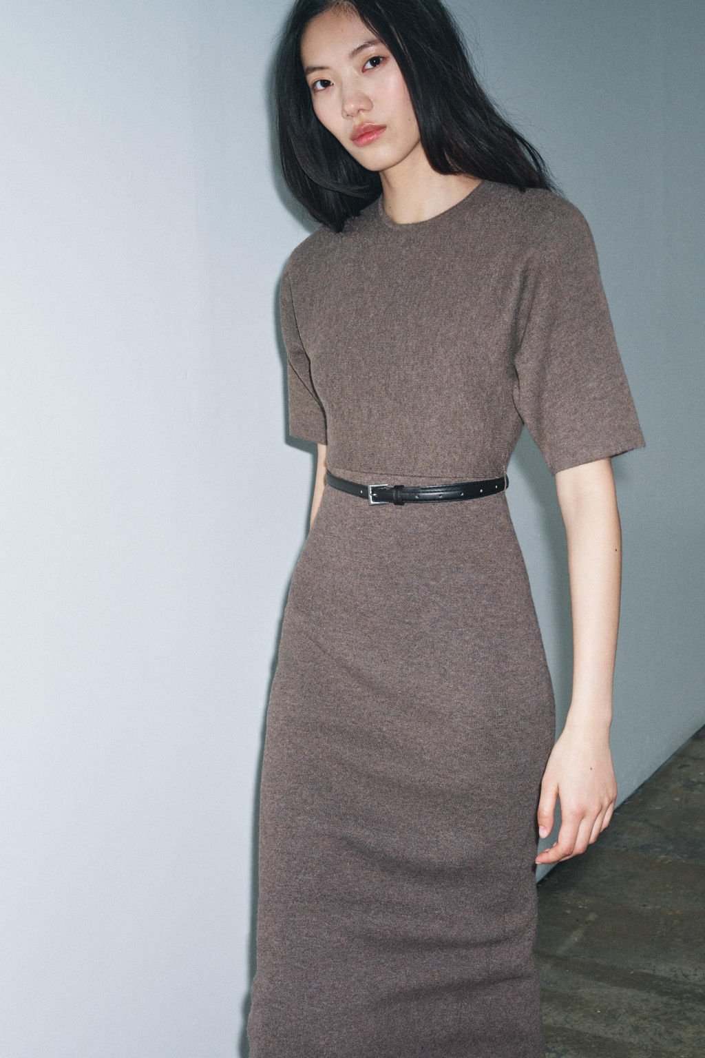 MIDI DRESS WITH BELT - Zara фото 12