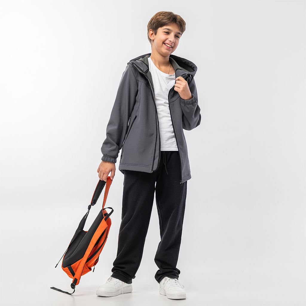 RODOS Куртка софтшелл для мальчика демисезон М-311д Тёмно-серый  фото 11