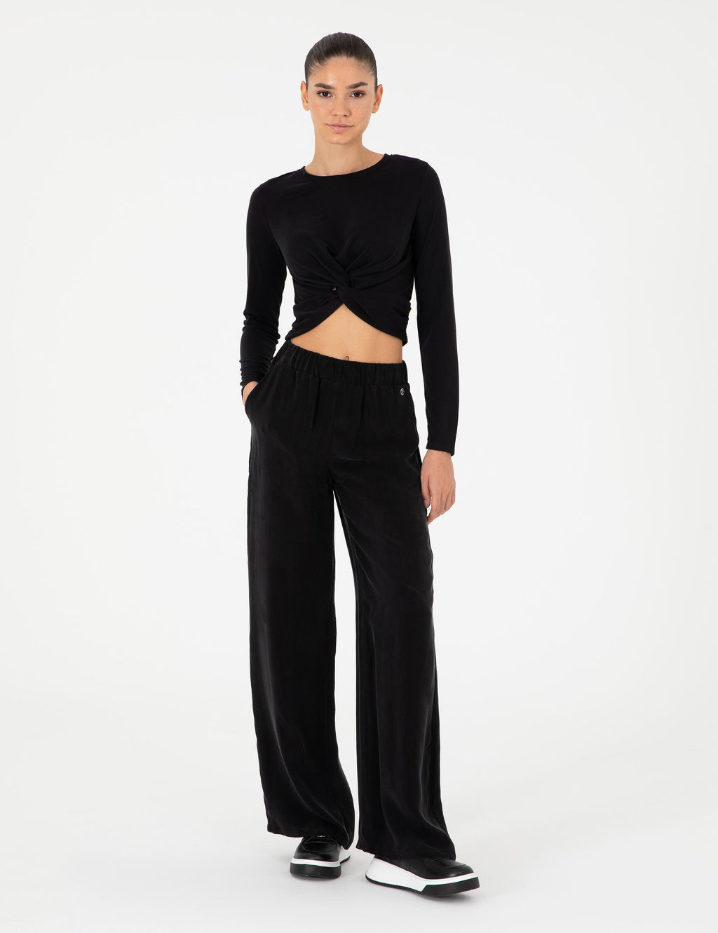Siyah Slim Fit _rme Bluz - Pierre cardin фото 4