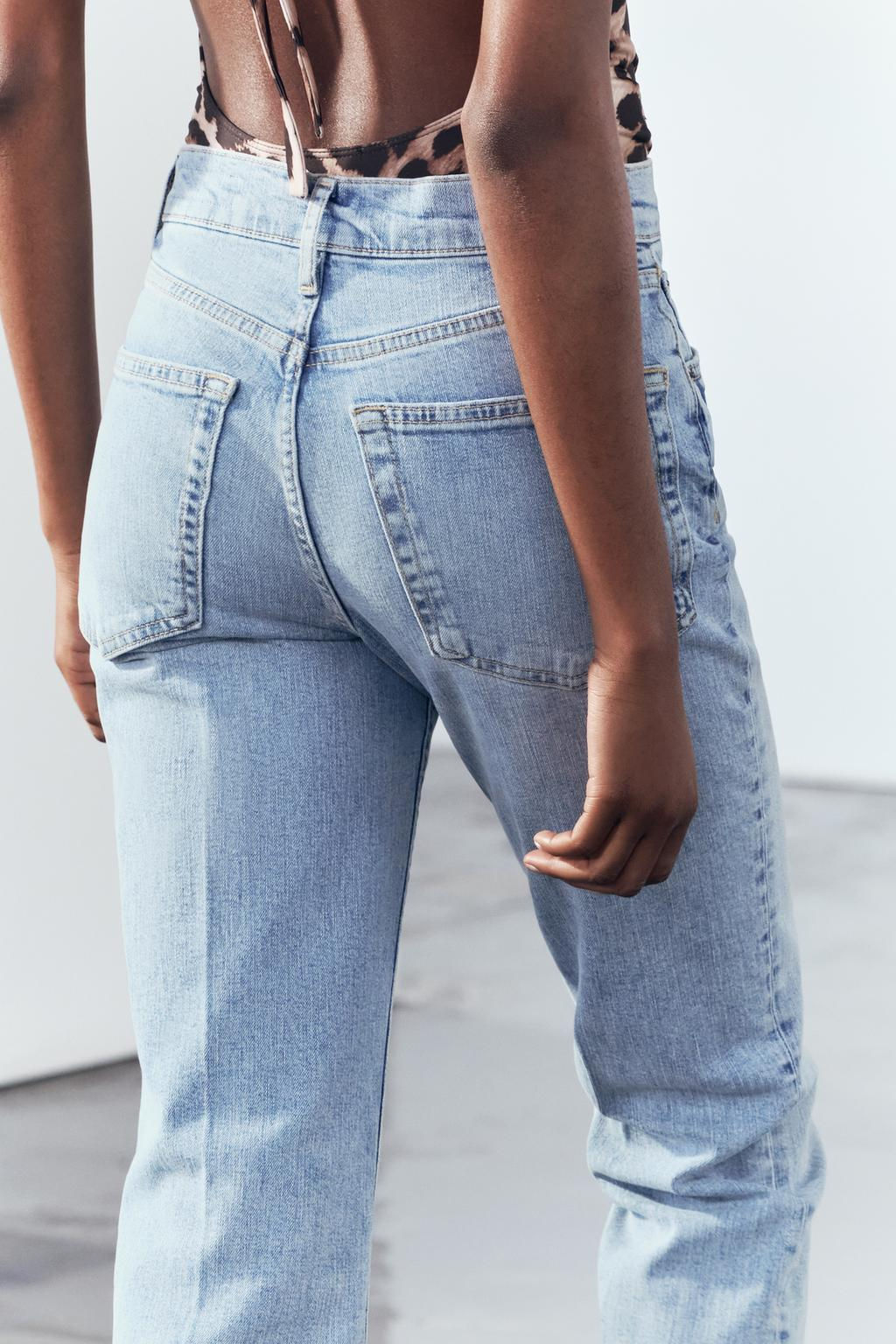 ZW COLLECTION BOOTCUT HIGH-WAIST CROPPED JEANS - Zara фото 4