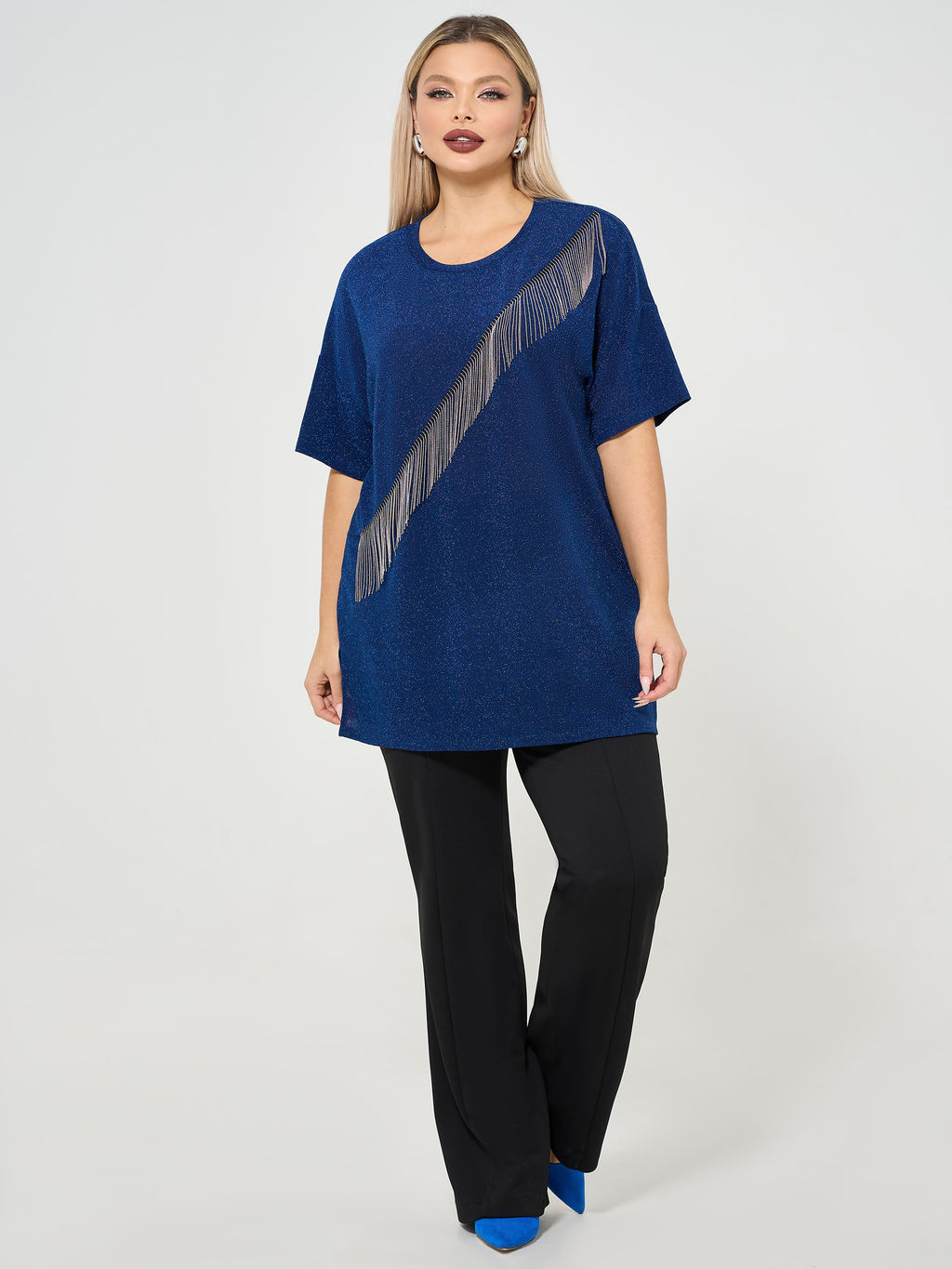 Джемпер 0087-26 тёмно-синий - Dora фото 16