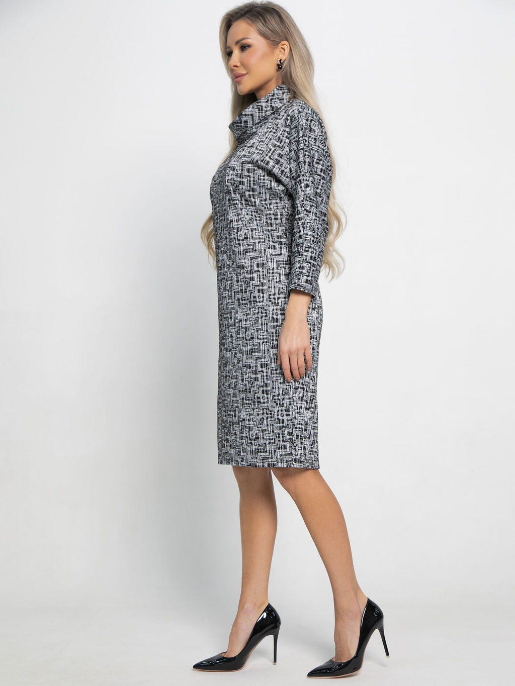 Платье Граффити (черно-белое) П15107-19М - Lt collection фото 8