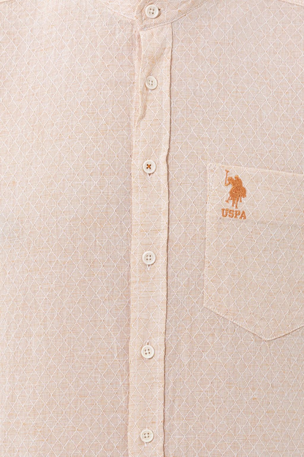 U. S. Polo Assn Мужская оранжевая рубашка с длинным рукавом - U.s. polo assn фото 6