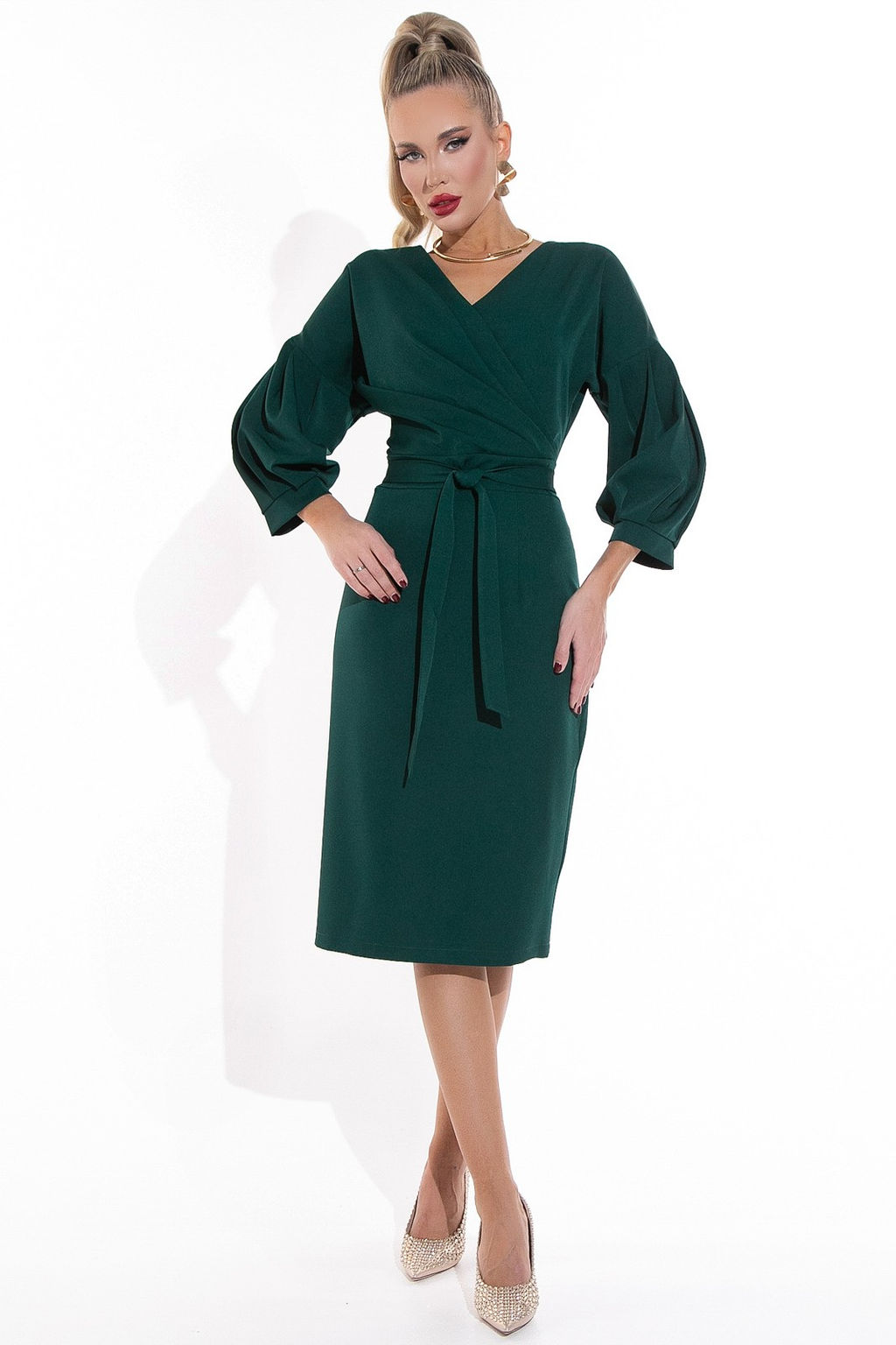 Платье Искусство обольщения (тёмно-зелёный) - Эльза фото 2