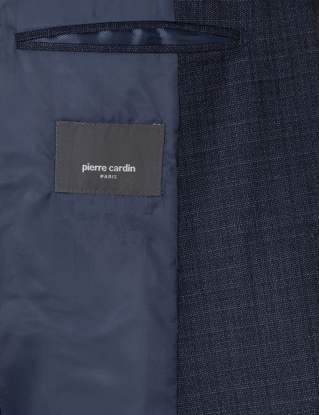 Lacivert Ex. Slim Fit Y_n Kar___ml_ Ekose Tak_m Elbise