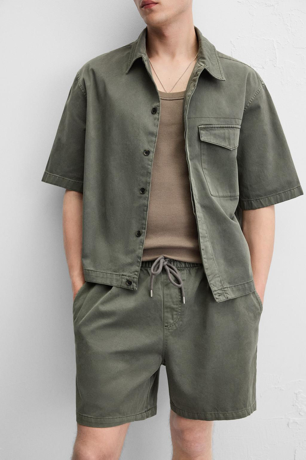 WASHED RELAXED FIT BERMUDA SHORTS - Zara фото 15