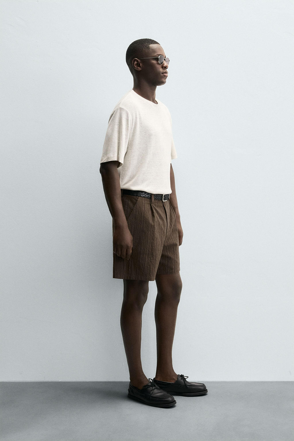HEMP - VISCOSE STRIPED T-SHIRT - Zara фото 4