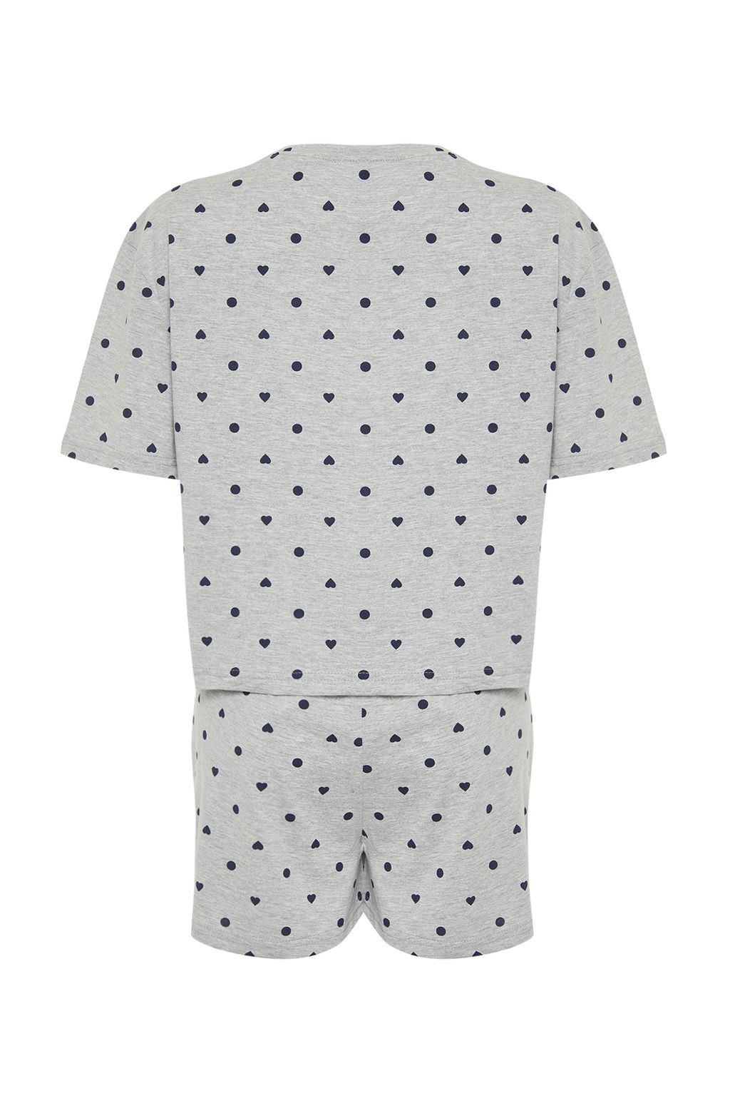 Trendyolmilla Beyaz %100 Pamuklu Puantiyeli ve Kalpli Sortlu Orme Pijama Tak?m? THMSS21PT1485 фото 51