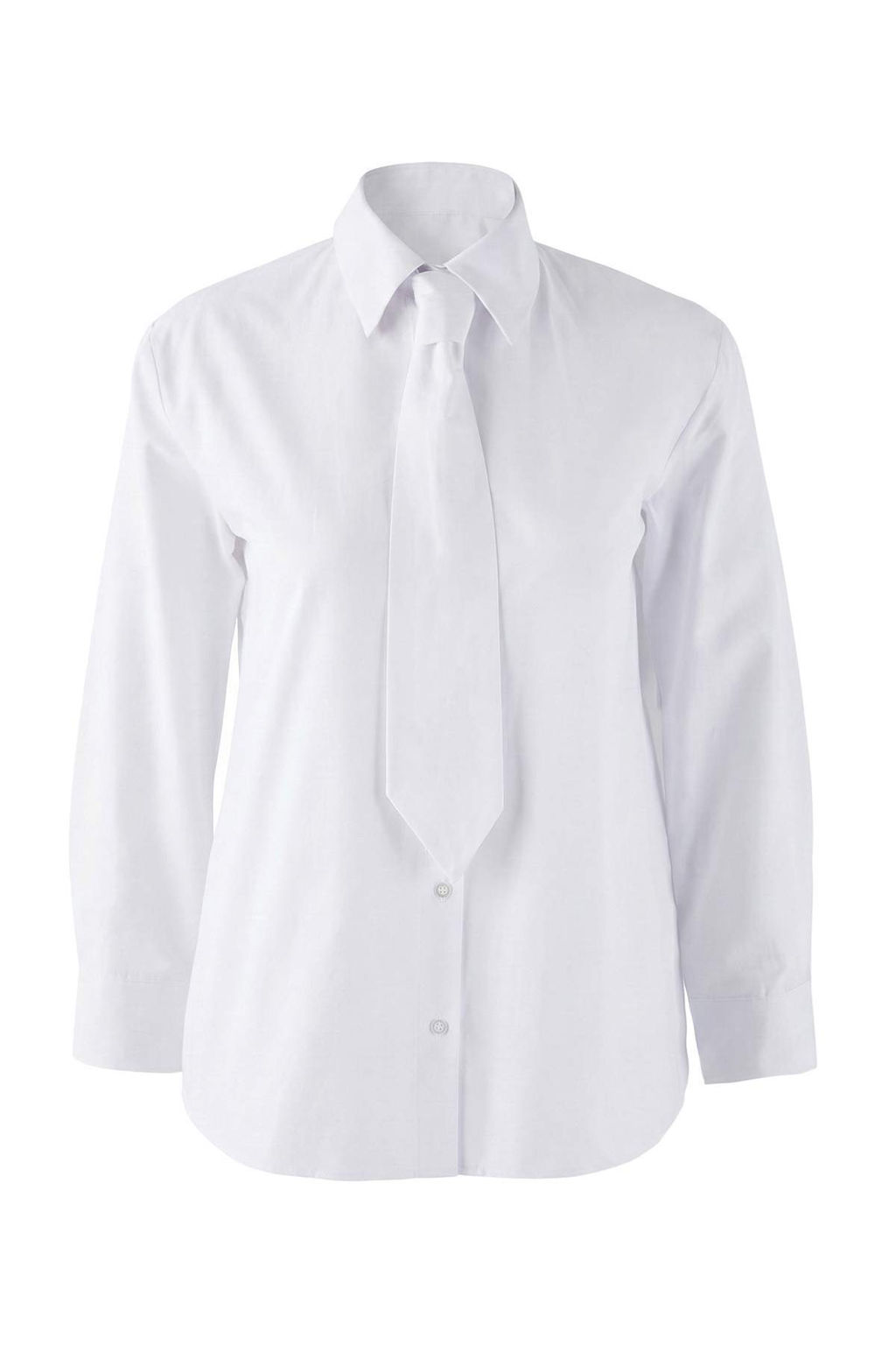 Beyaz Kravatl? Genis Kesim Gomlek TWOAW26GO00142