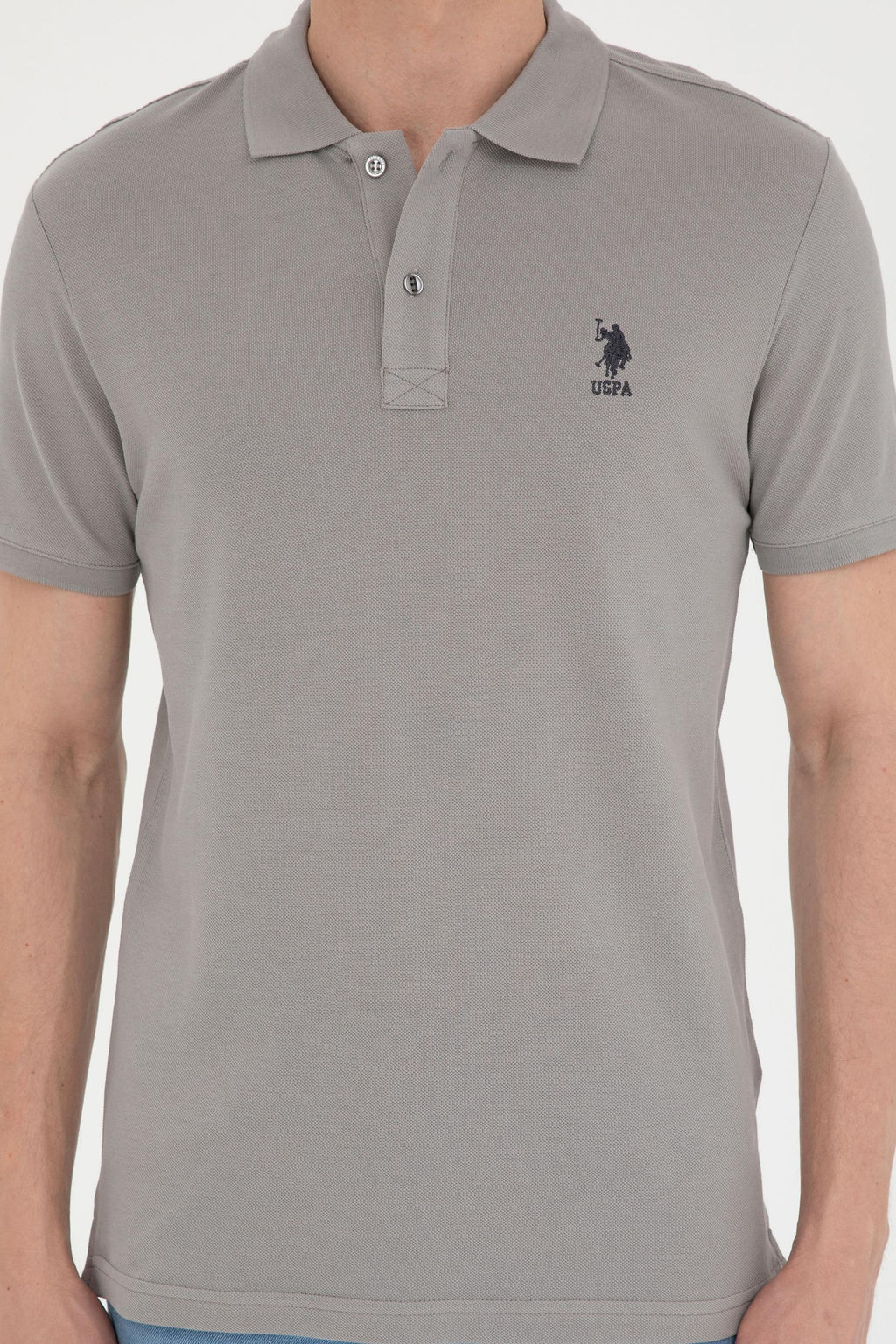 U. S. Polo Assn / Мужская темно-серая базовая футболка - U.s. polo assn фото 13