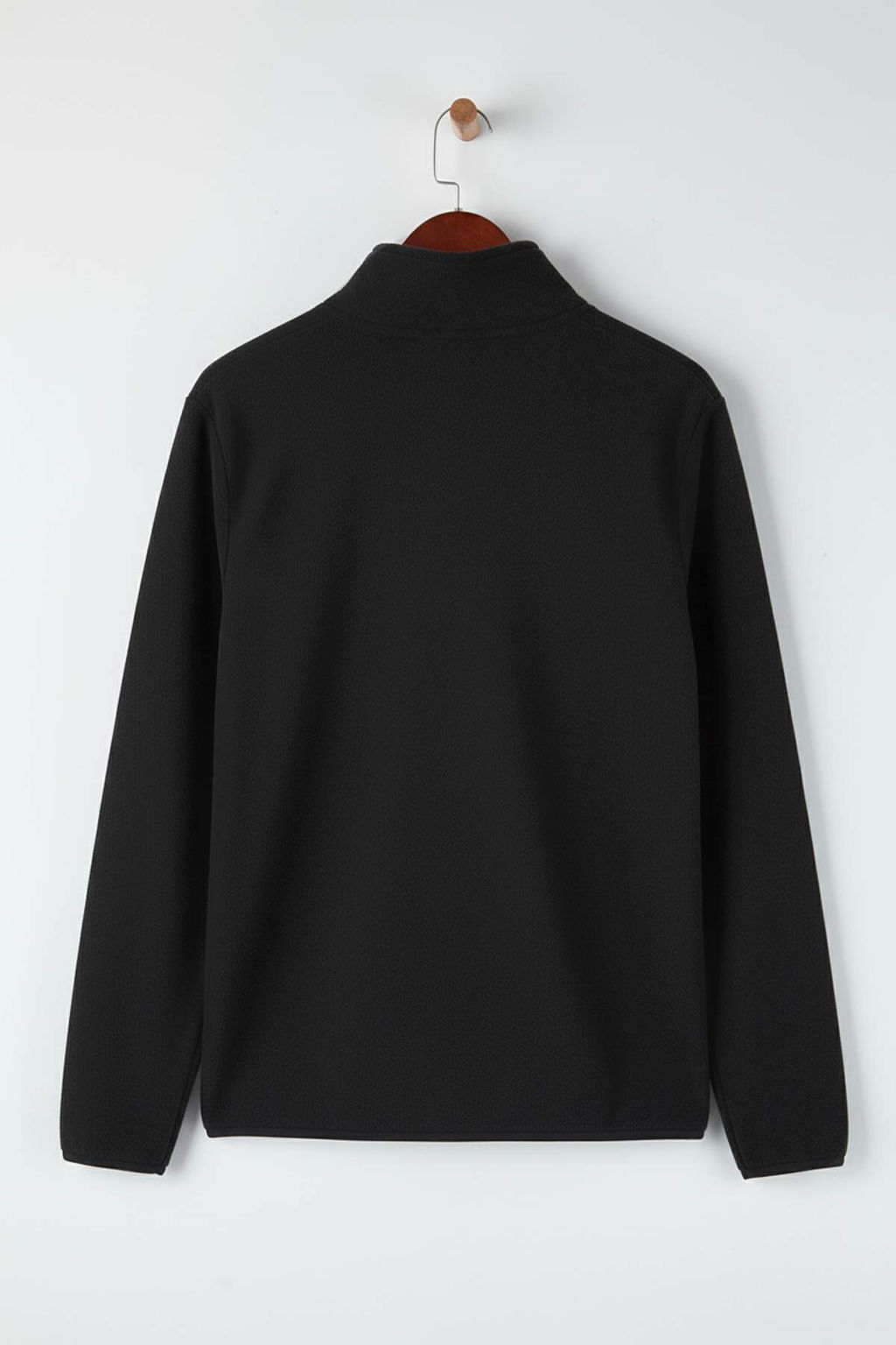 Siyah Regular/Normal Kesim Dik Yaka Fermuarl? Dikis Detayl? Polar Sweatshirt TMNAW26SW00036 - Trendyolmilla фото 4