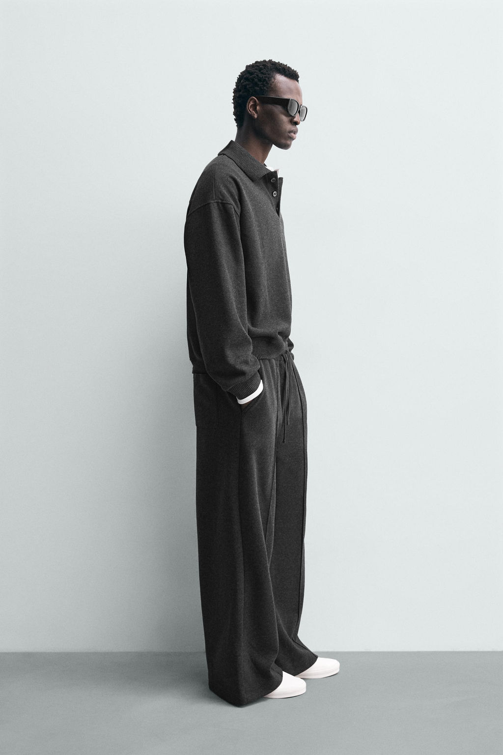 TEXTURED POLO SWEATSHIRT - Zara фото 4