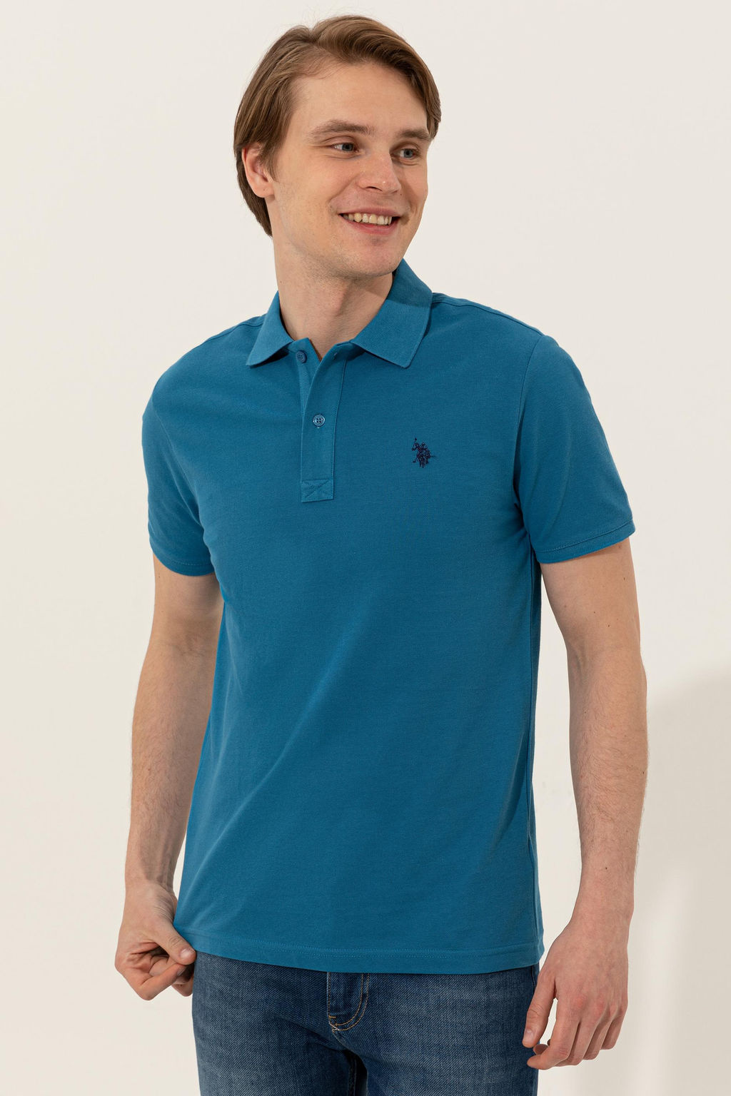 Мужская футболка Petrol Basic с воротником-поло Неожиданная скидка в корзине - U.s. polo assn фото 3