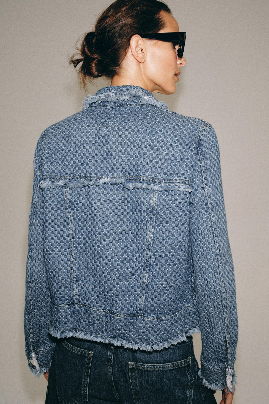CHAQUETA DENIM ZW COLLECTION / Azul - Zara фото 3