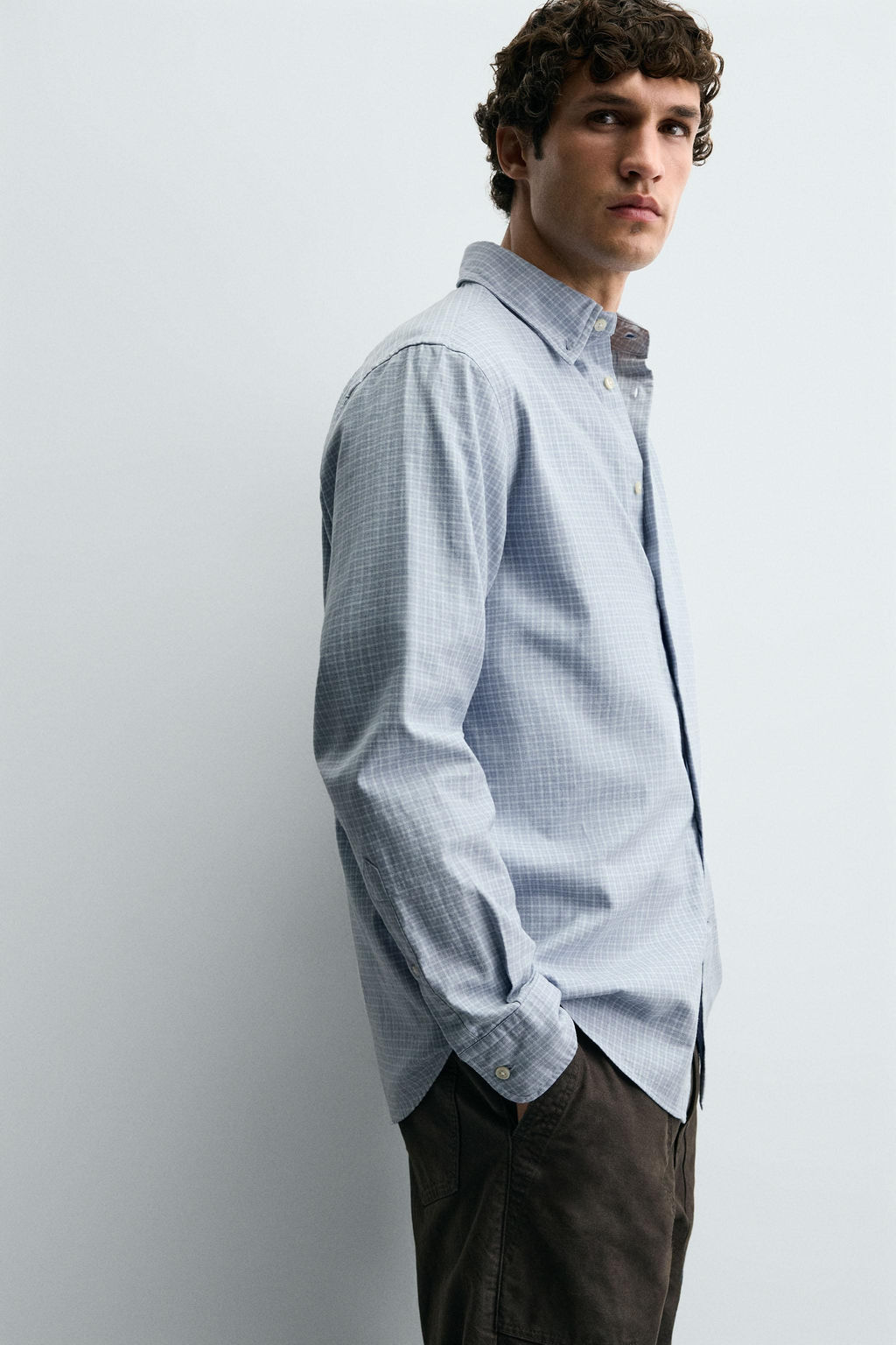 REGULAR FIT CHECK SHIRT - Zara фото 6