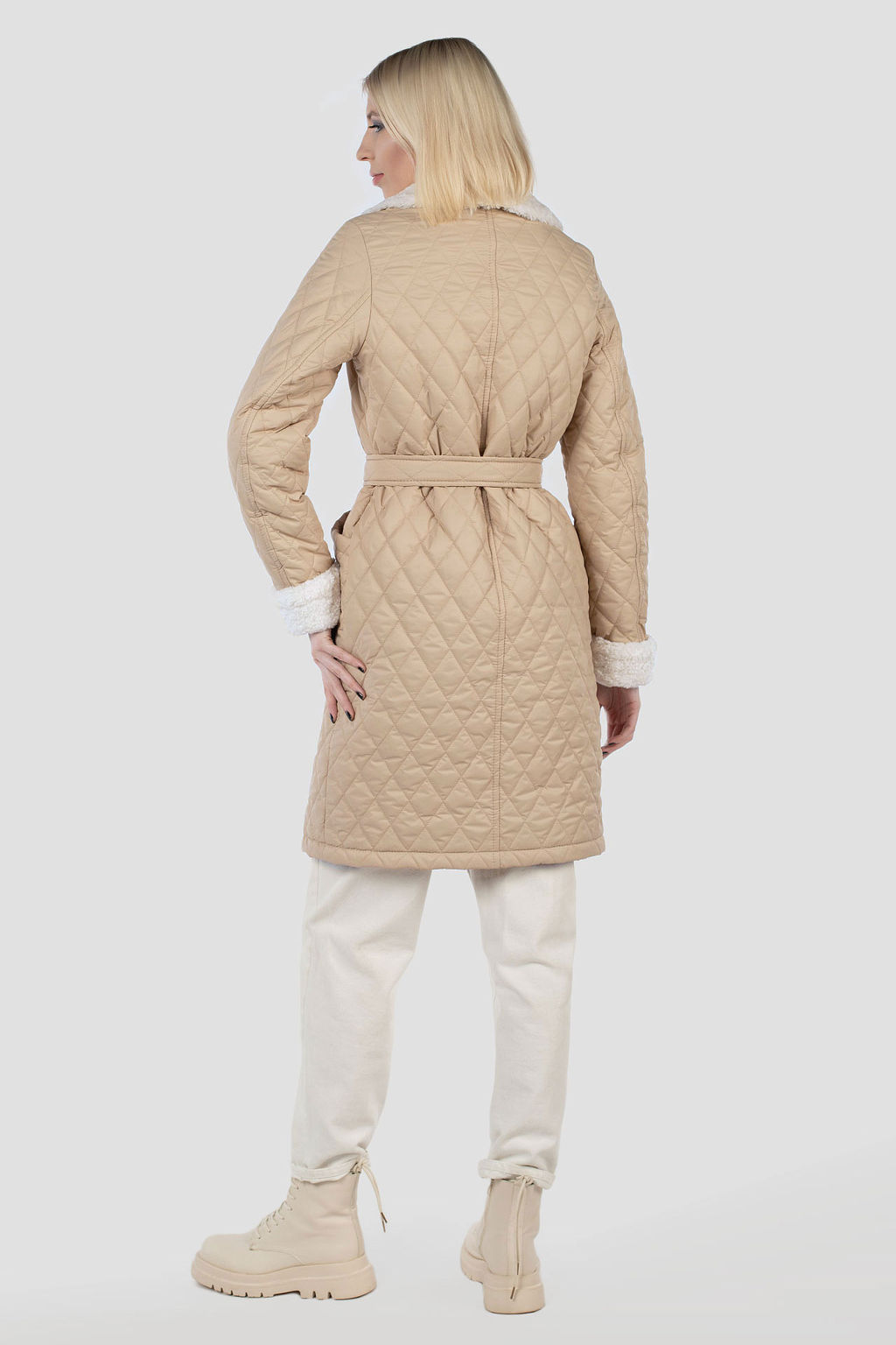 05-2140 Куртка женская зимняя (пояс) - El podio фото 6