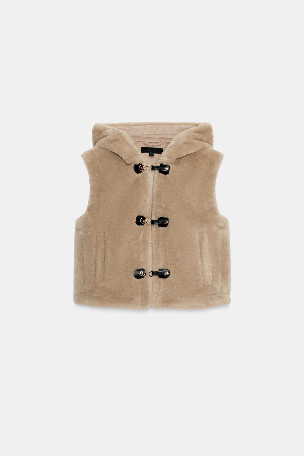 FAUX SHEARLING GILET WITH TOGGLES - Zara фото 6