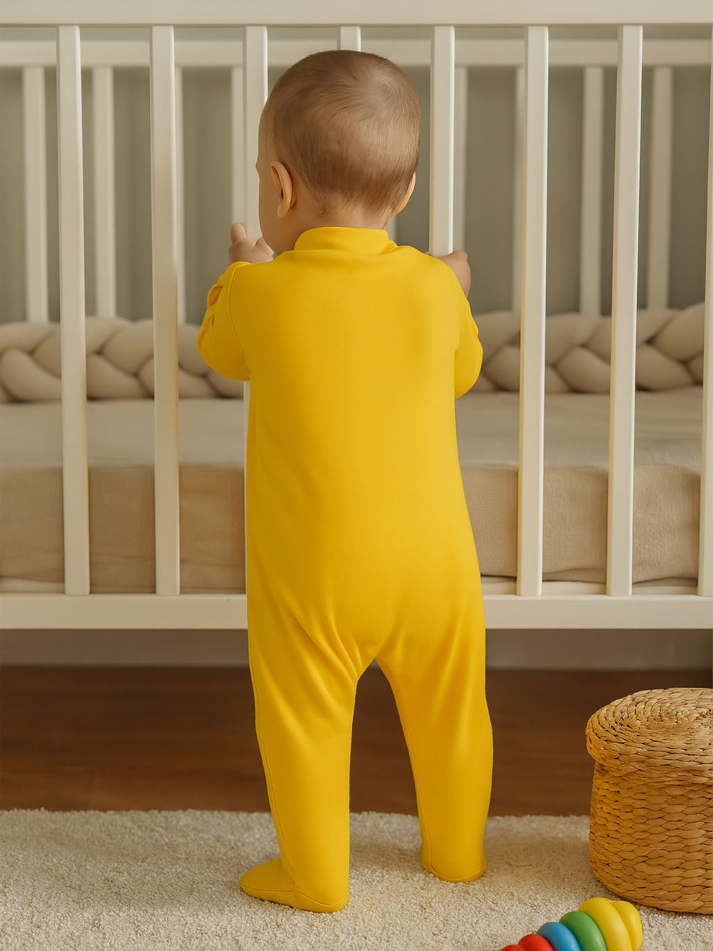 Комбинезон ясельный желтый птички