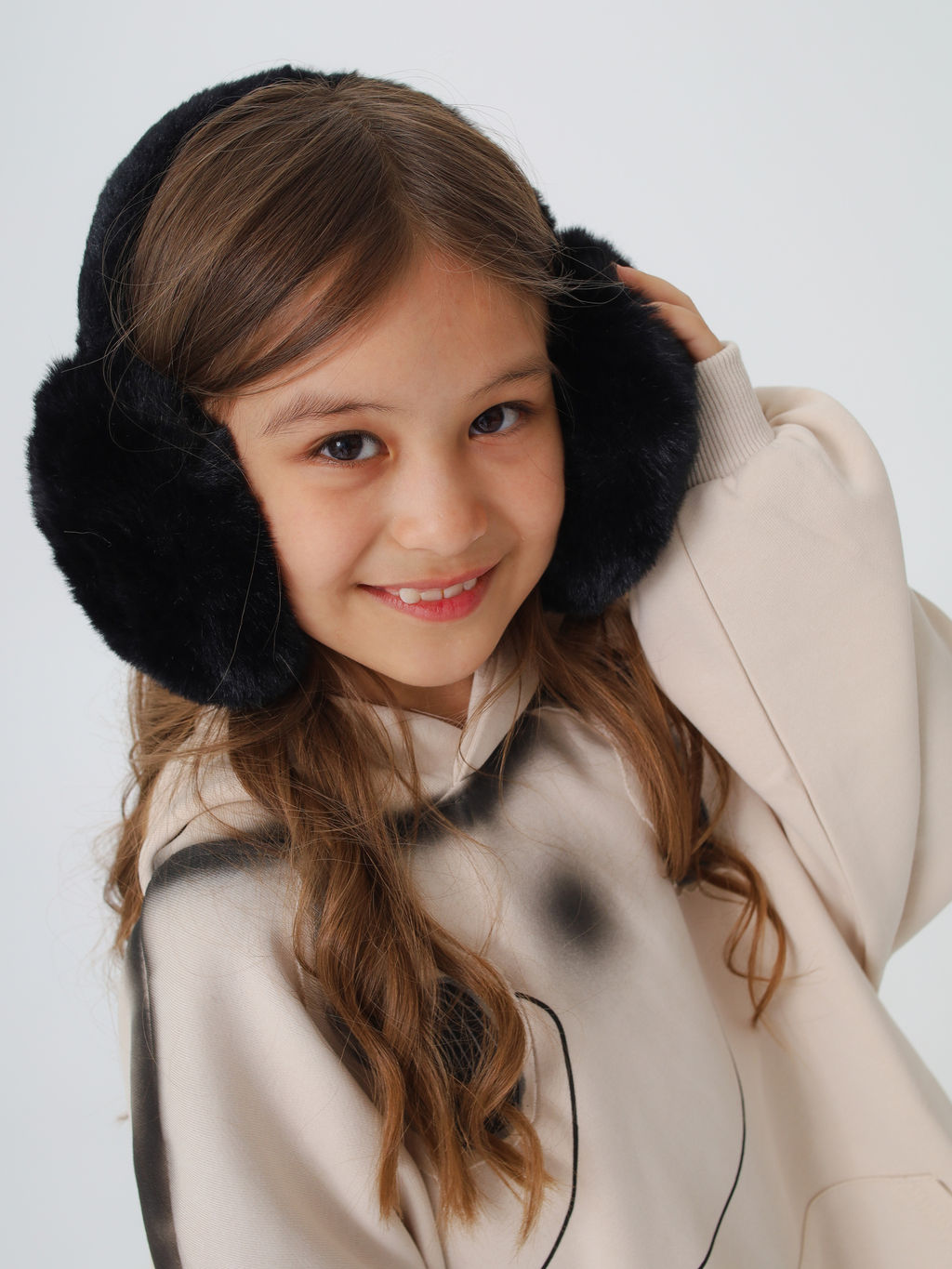 Наушники меховые FluffFold, черные - Inzibe фото 4