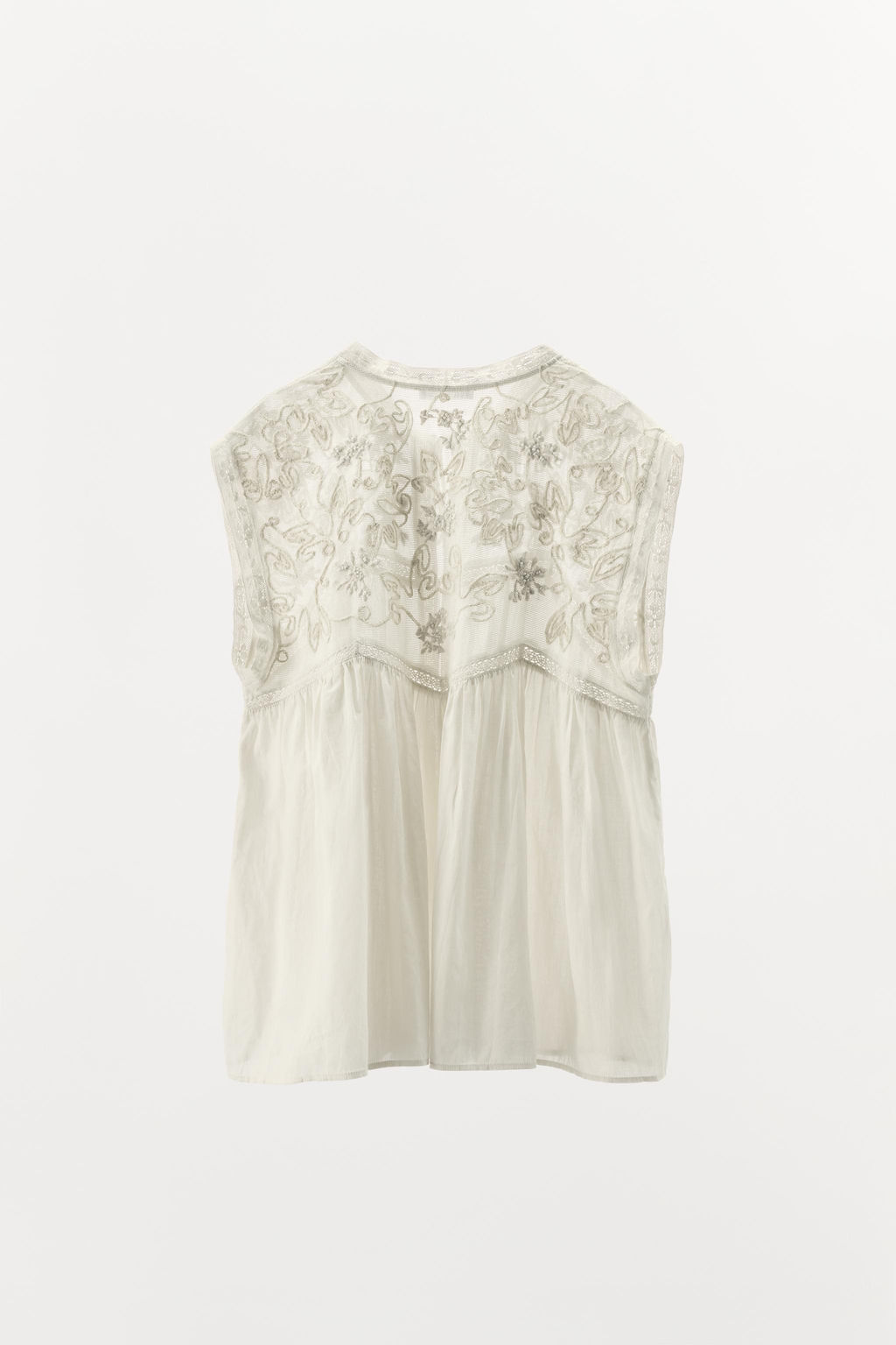 LIMITED EDITION LACE EMBROIDERED TOP - Zara фото 13