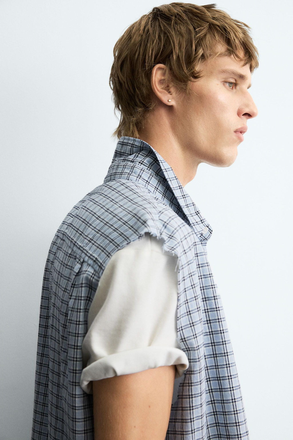 CROPPED FIT CHECK SHIRT - Zara фото 13