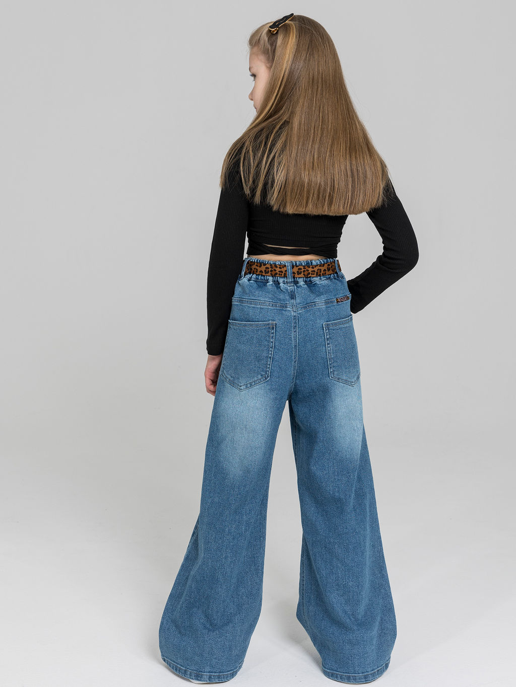 Джинсы-трубы для девочек - СИНЯЯ МОДА фото 5