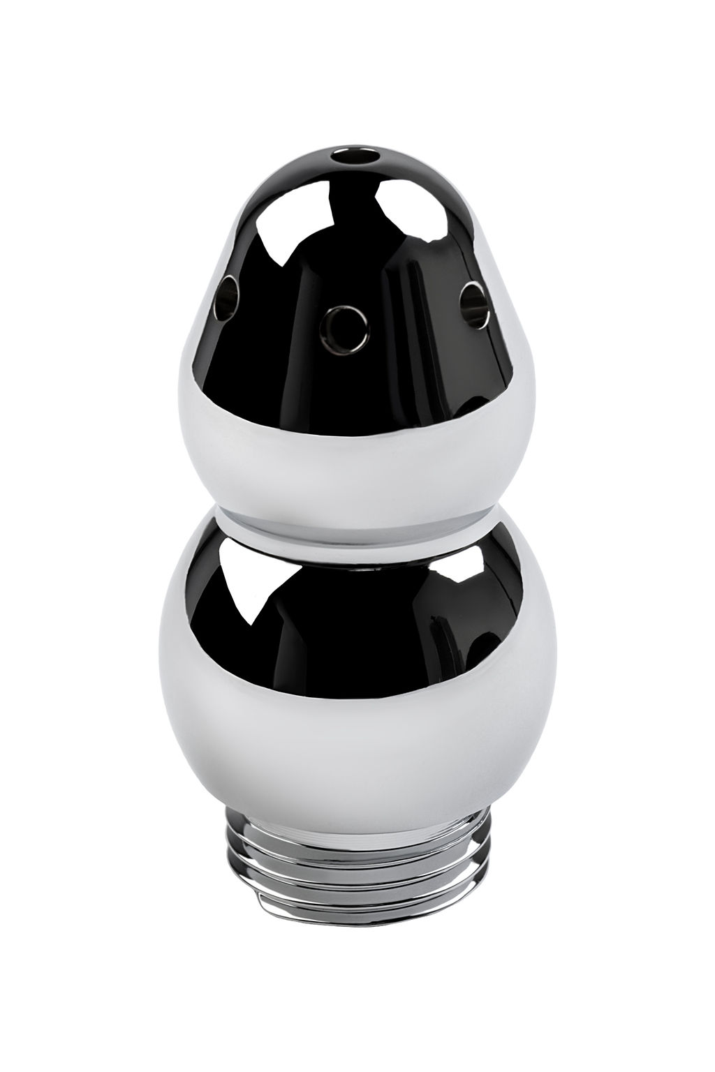 Анальный душ TOYFA Metal с тремя насадками, серебряная, 2см, 15,4 г