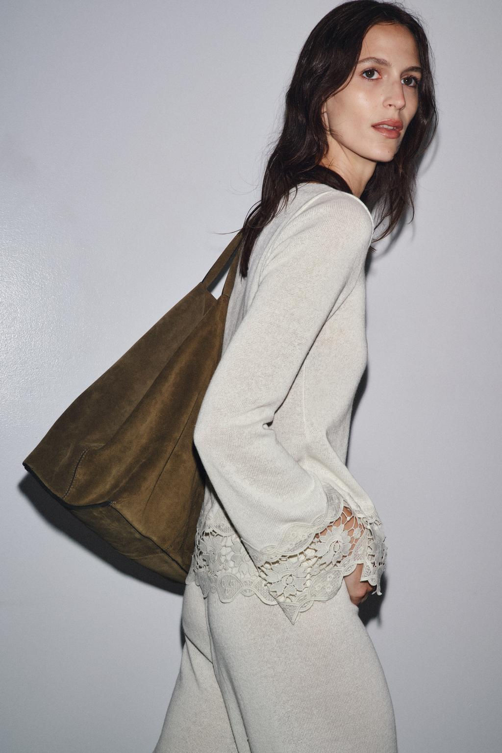 GUIPURE COMBINED TROUSERS - Zara фото 6