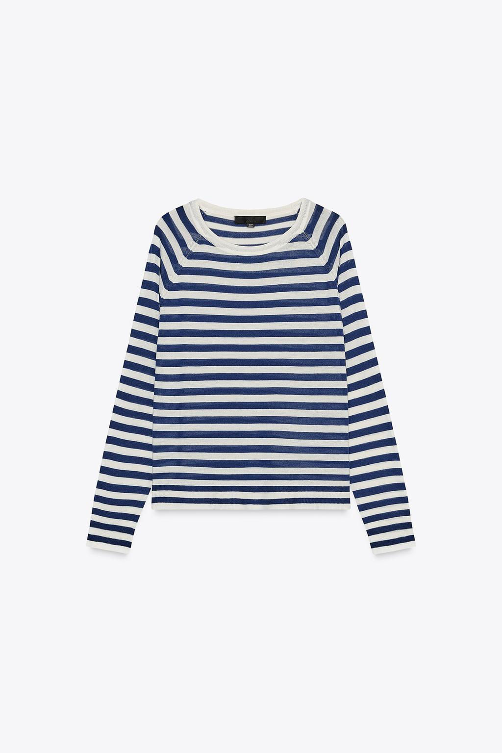 FINE KNIT STRIPED SWEATER - Zara фото 12