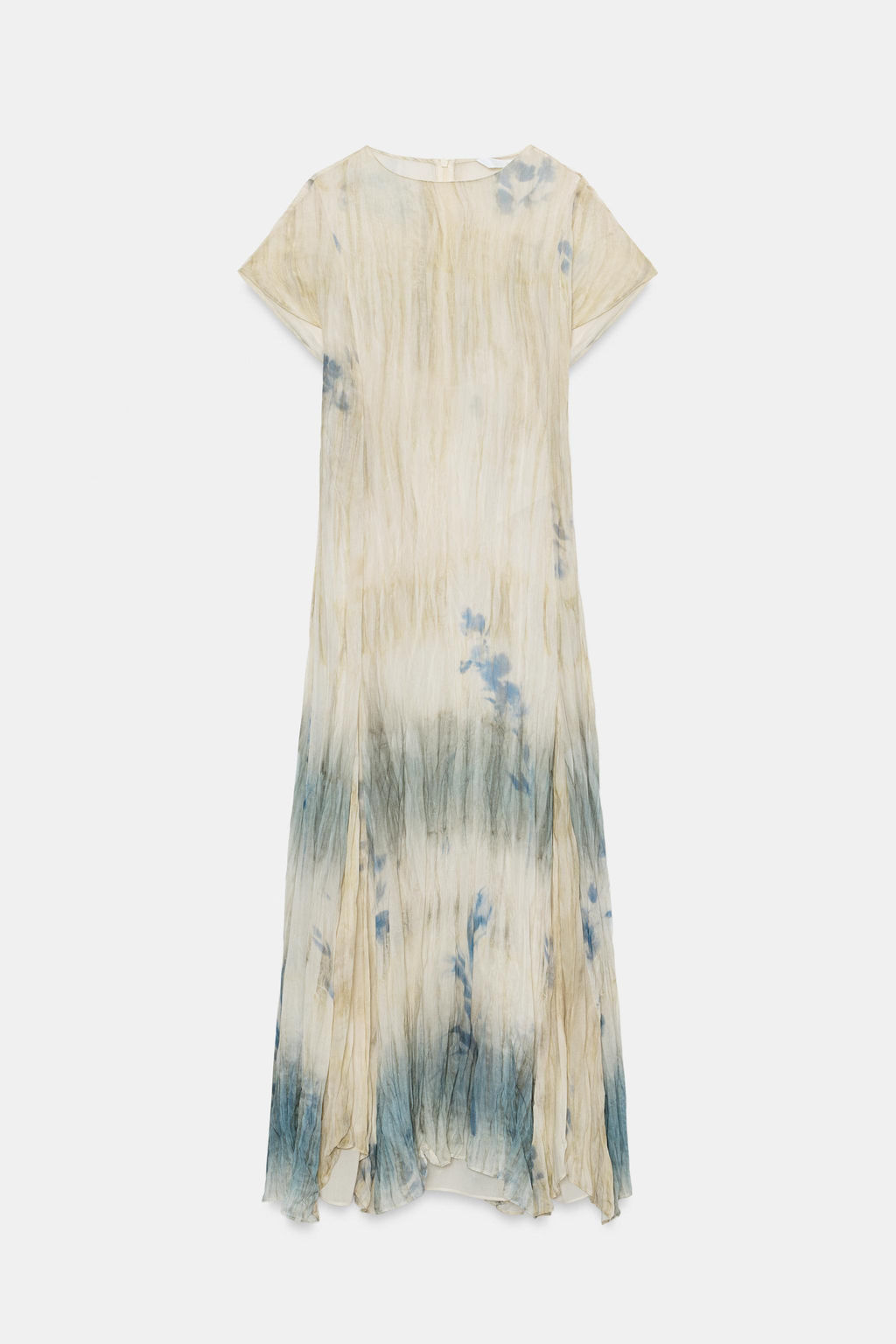 VESTIDO MIDI ESTAMPADO ZW COLLECTION / Crudo / Azul - Zara фото 7