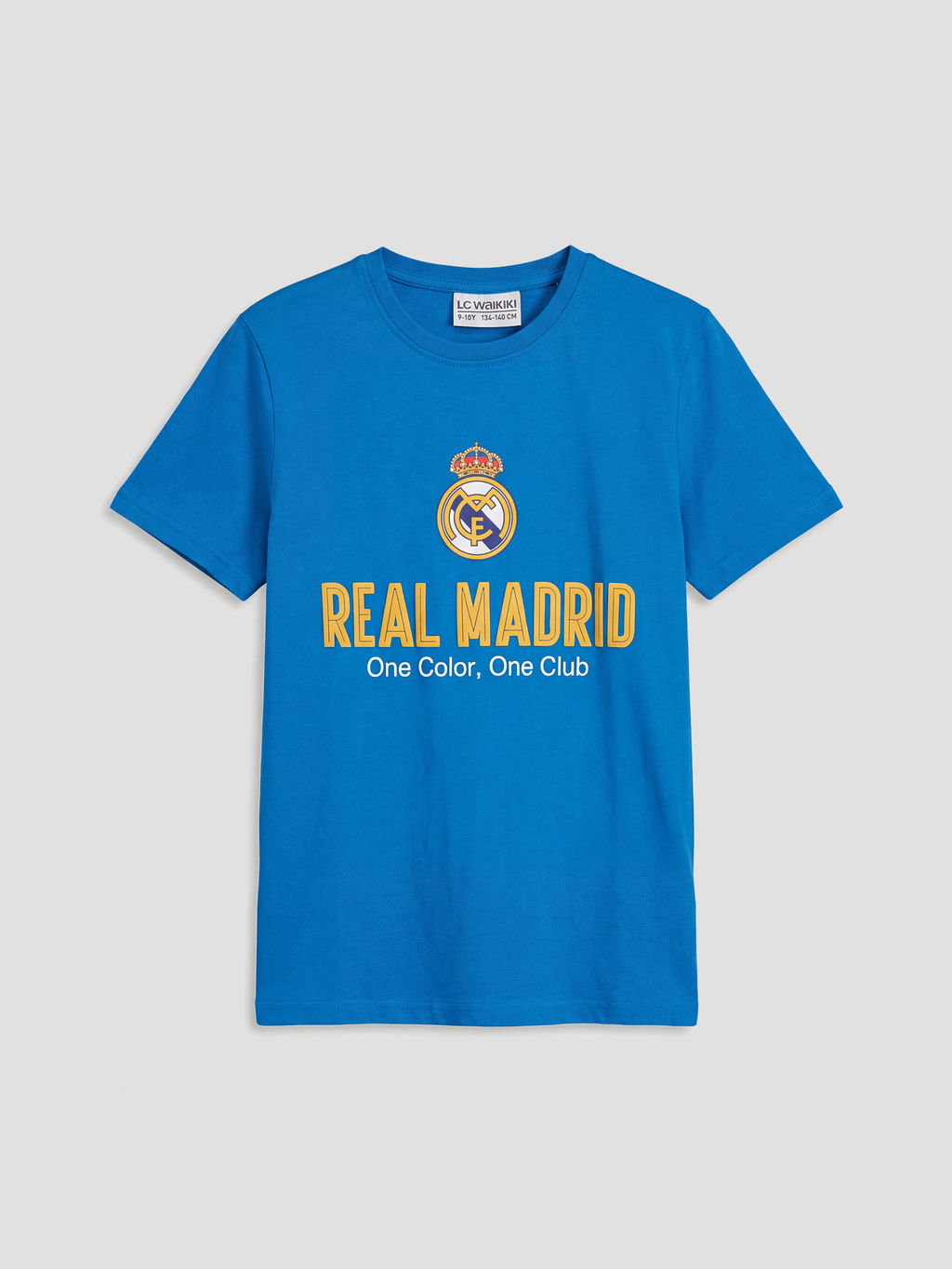 Bisiklet Yaka Real Madrid Bask?l? Erkek ?ocuk Ti??rt - Waikiki фото 2