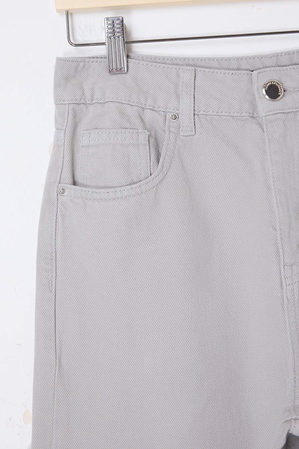 Gri D_K_ML_ Pa_a Detayl_ Y_ksek Bel Wde Leg Jeans TWOAW27JE00052 - Trendyolmilla фото 7