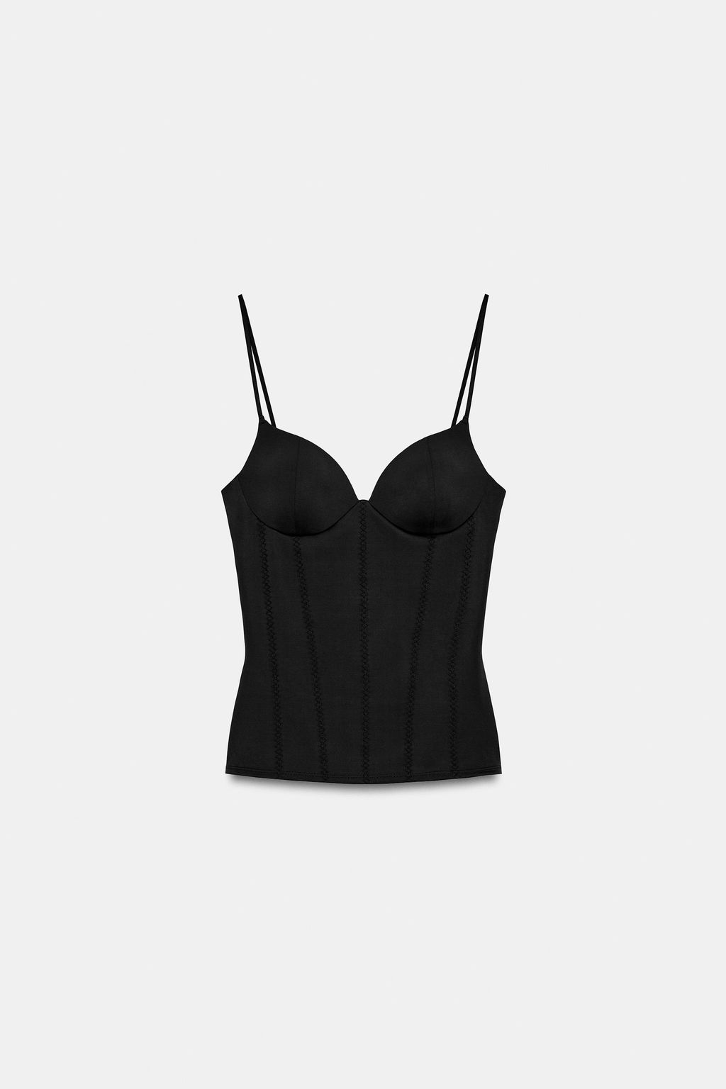 POLYAMIDE BLEND LADDER LACE TOP - Zara фото 9