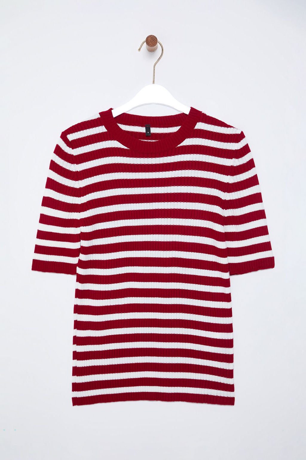 Trendyolmilla Fusya Basic Cizgili Triko Kazak TWOSS20KZ0075 фото 10