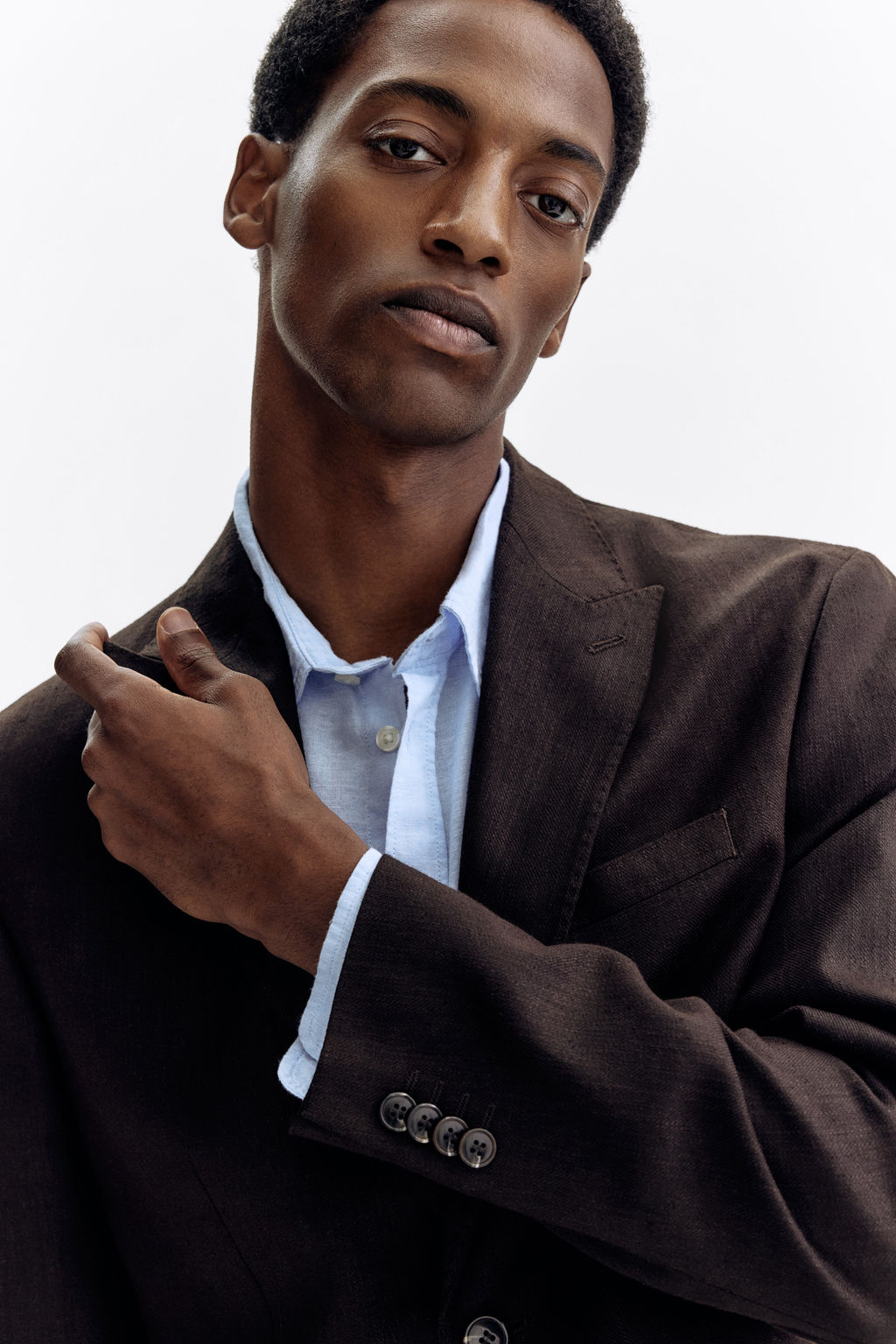 Americana en mezcla de lino Regular Fit - H&m фото 6
