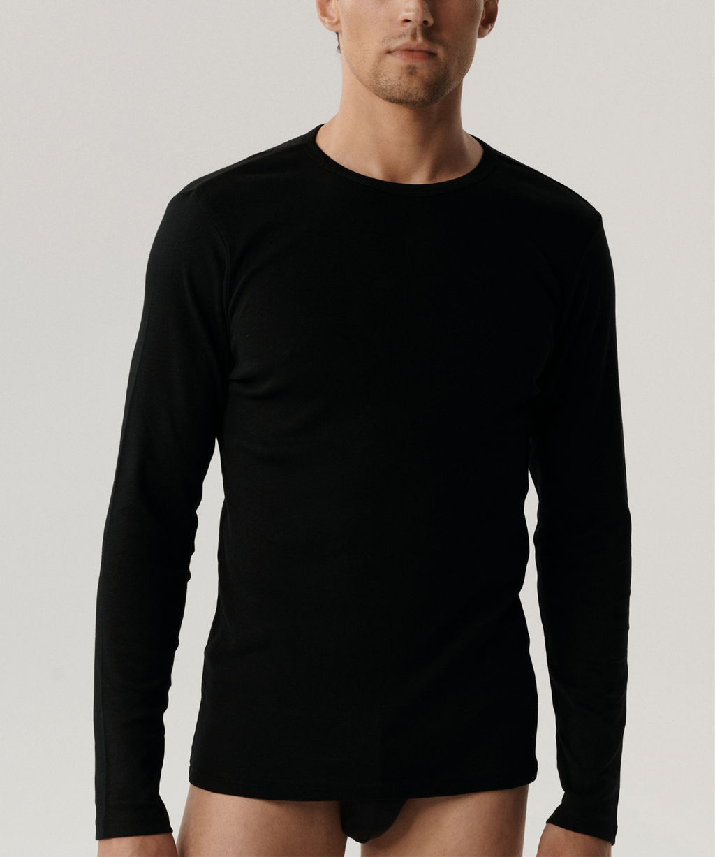 ATLANTIC BMV-049 Лонгслив Basic черный