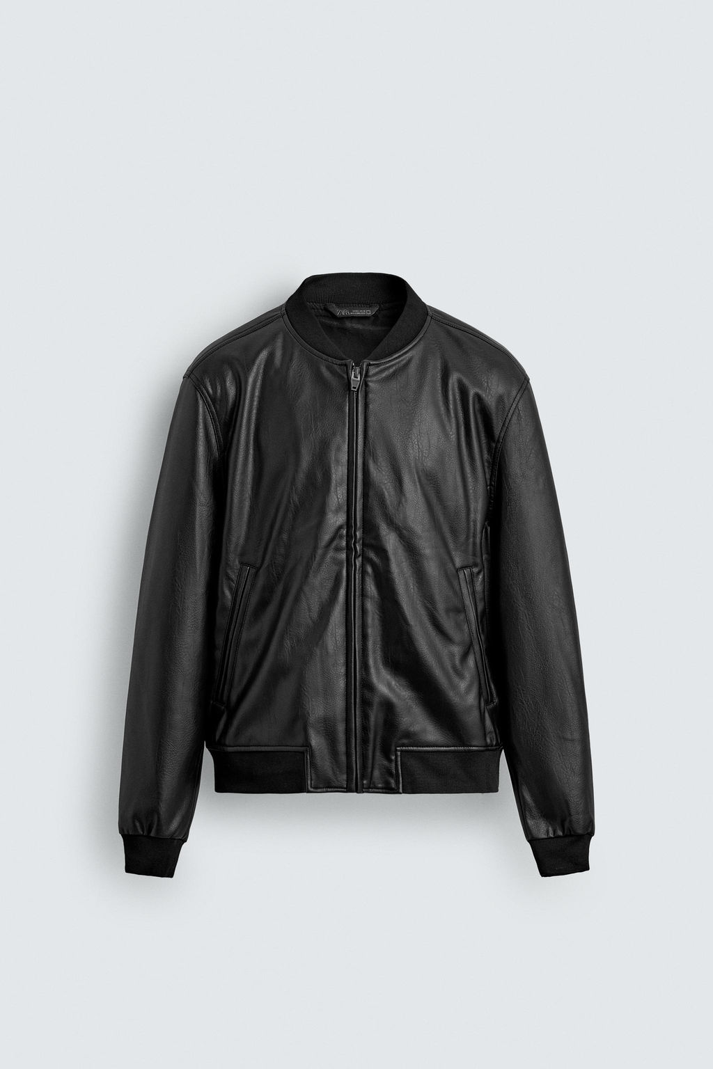 LEATHER EFFECT BOMBER JACKET - Zara фото 7
