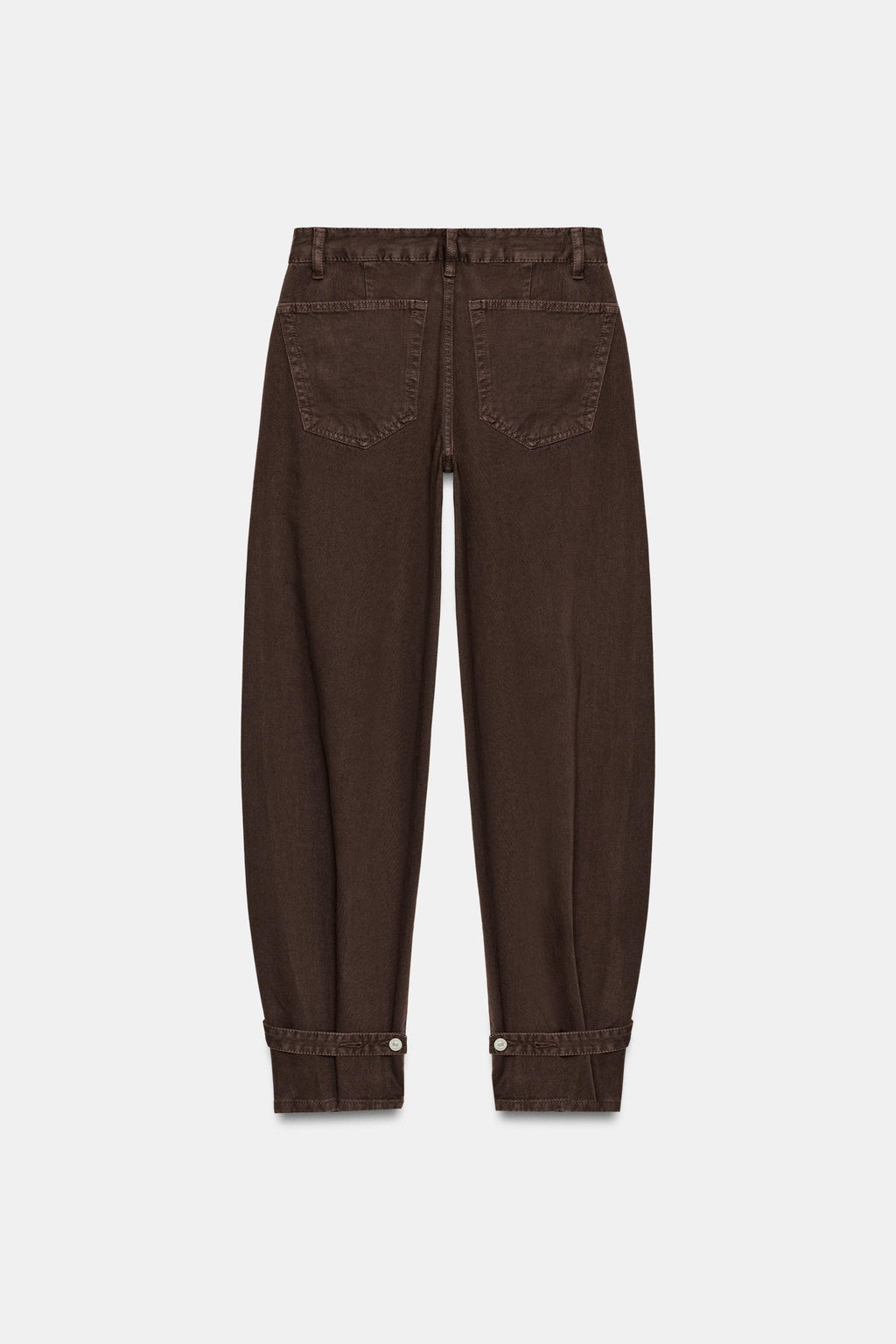 TRF BALLOON MID-WAIST JEANS WITH BELT LOOPS - Zara фото 8