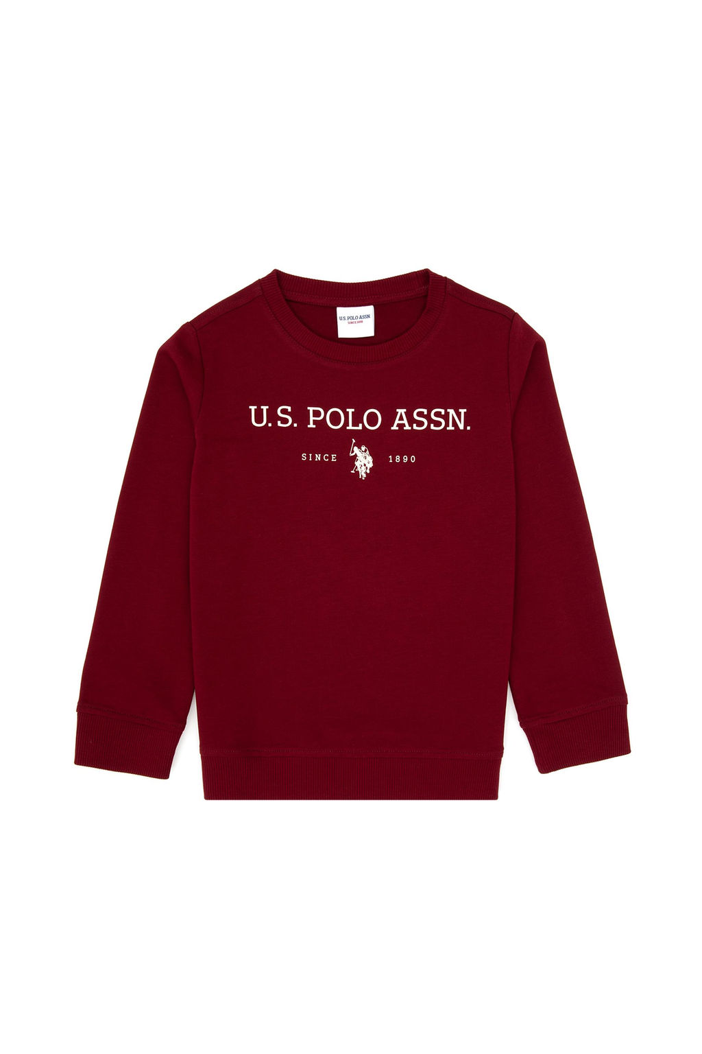 Erkek _ocuk Bordo Bisiklet Yaka Sweatshirt Sepette S_rpriz _ndirim